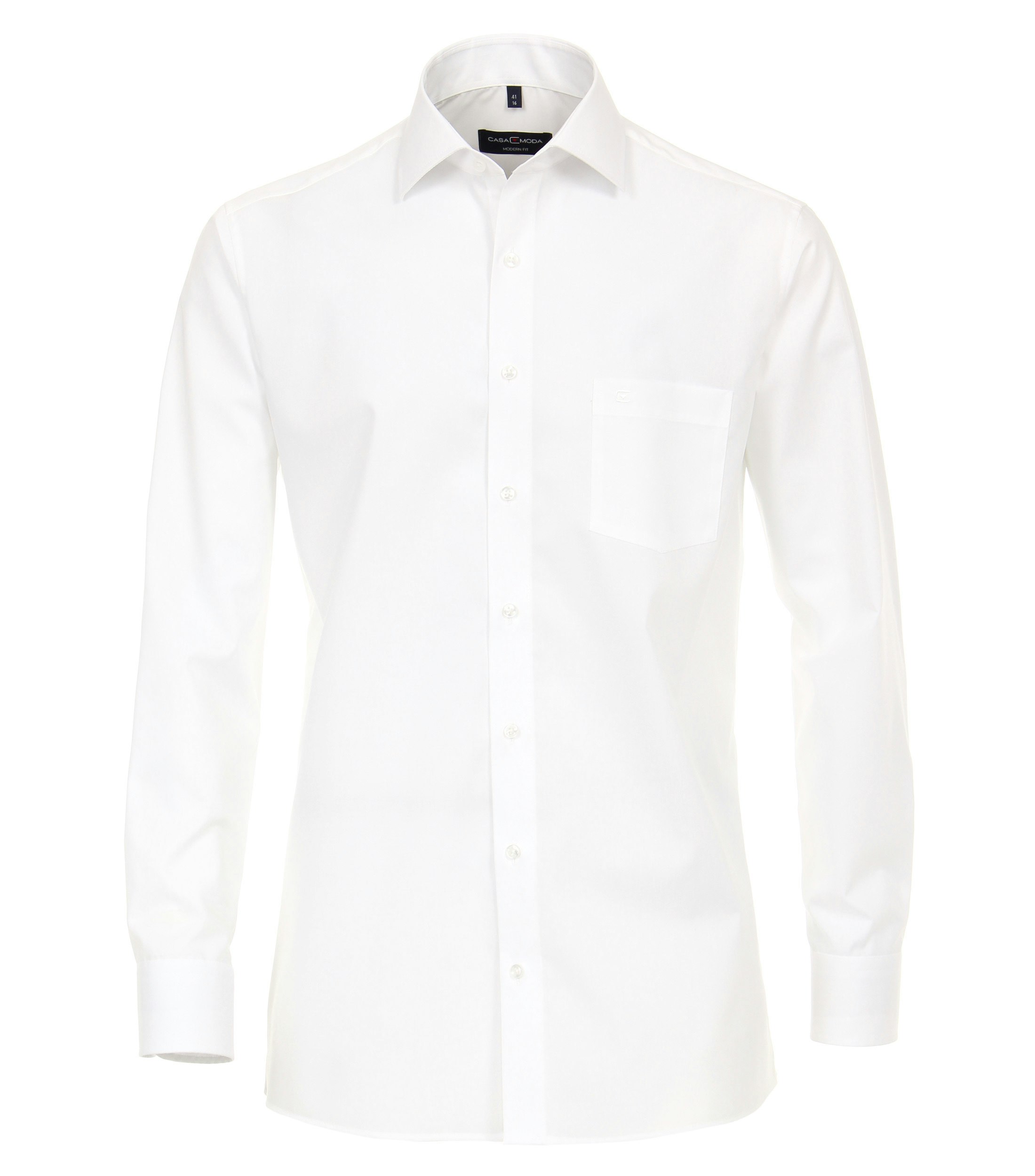 Ein Businesshemd im uni Muster in der Farbe Weiß