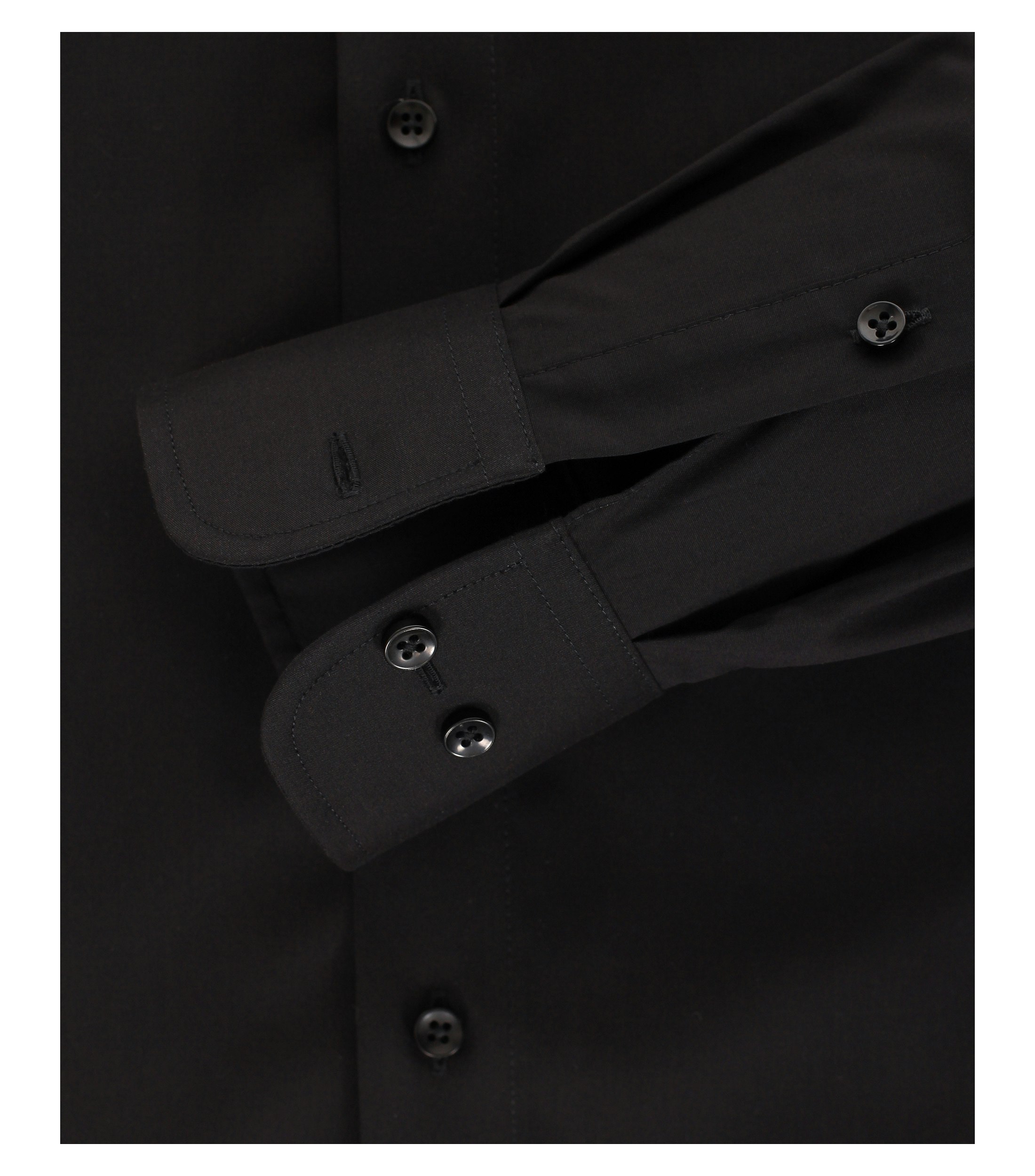 Ein Businesshemd im uni Muster in der Farbe Schwarz