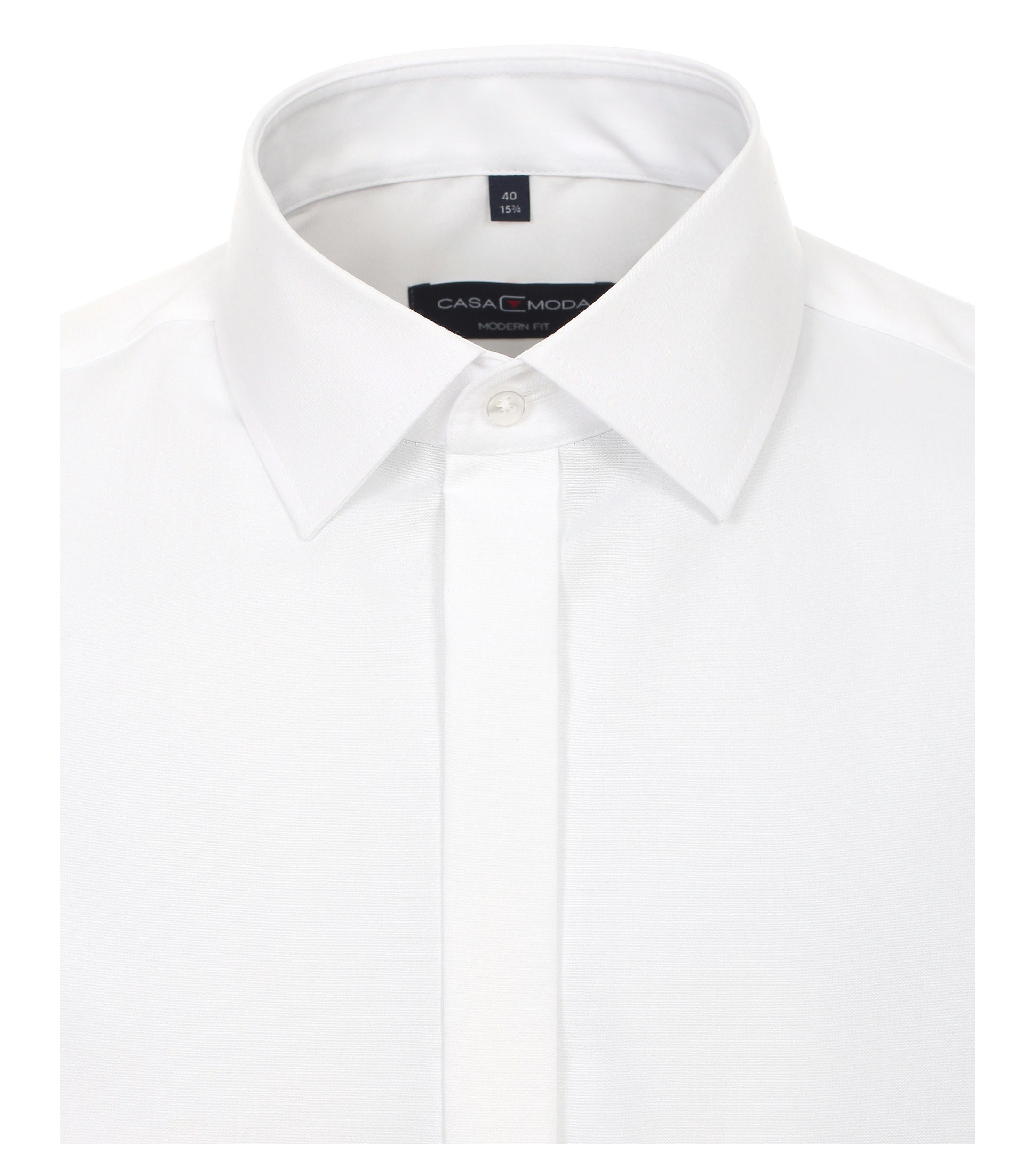 Ein Businesshemd im uni Muster in der Farbe Weiß