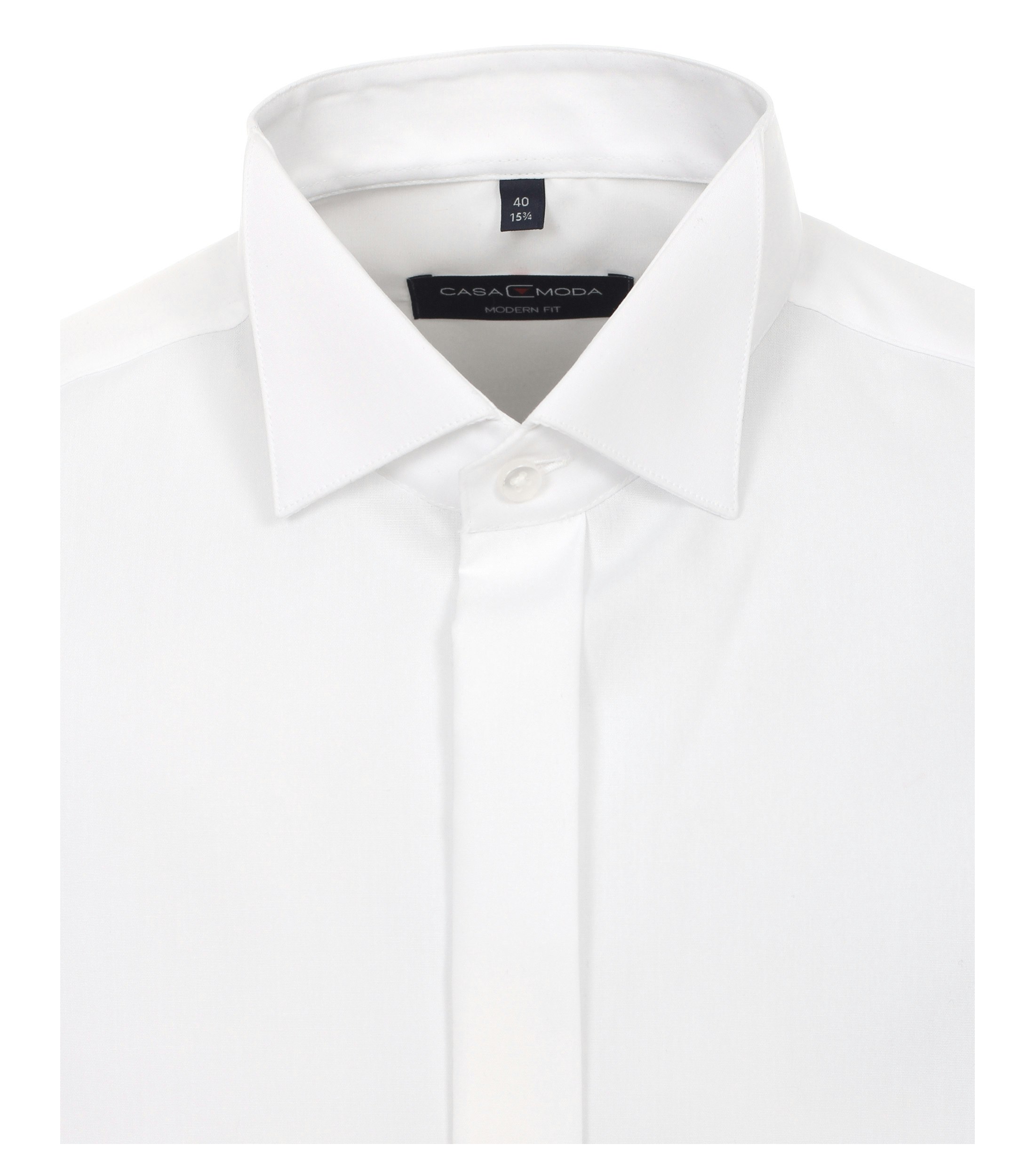 Ein Businesshemd im uni Muster in der Farbe Weiß