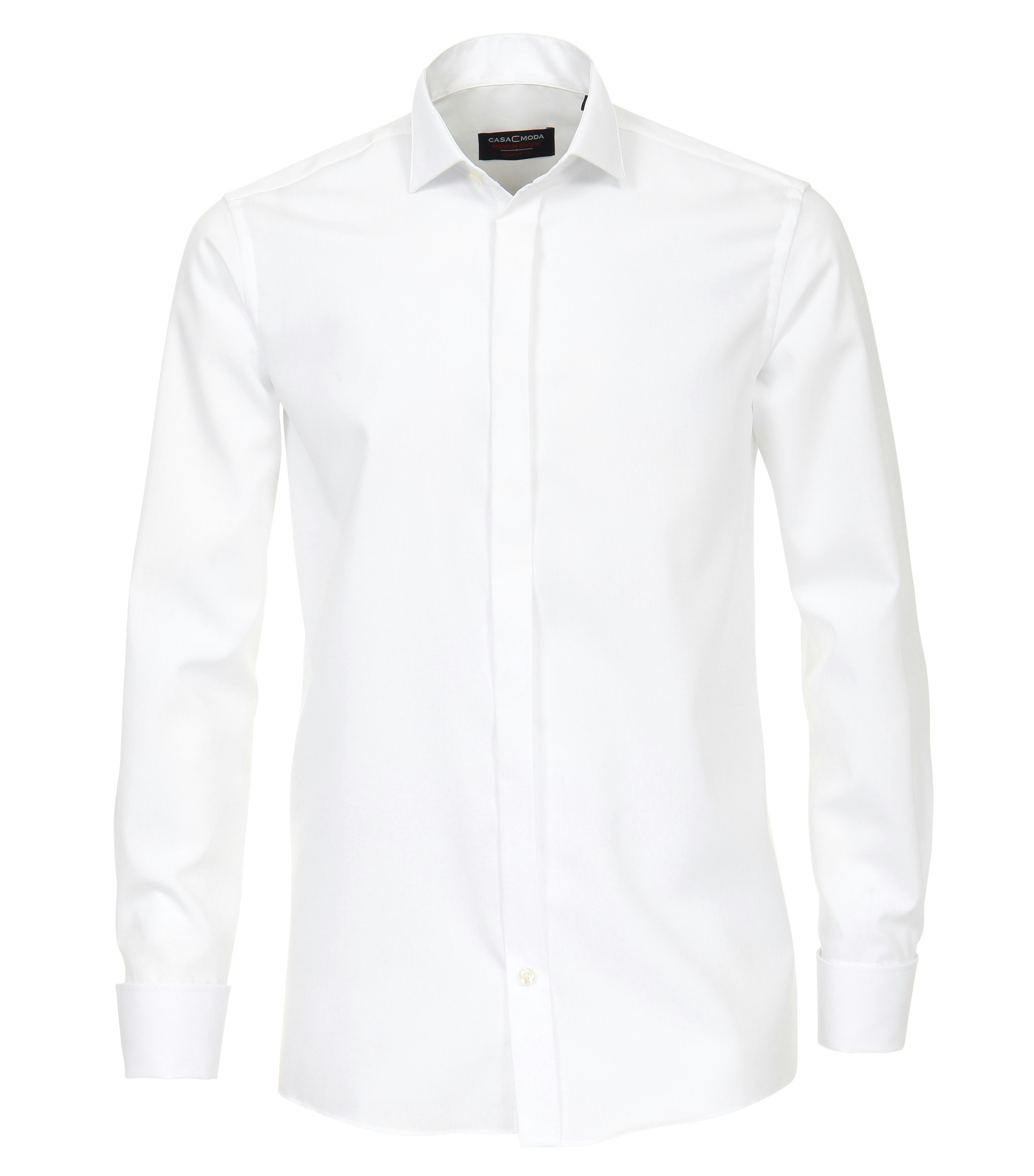 Ein Businesshemd im uni Muster in der Farbe Weiß