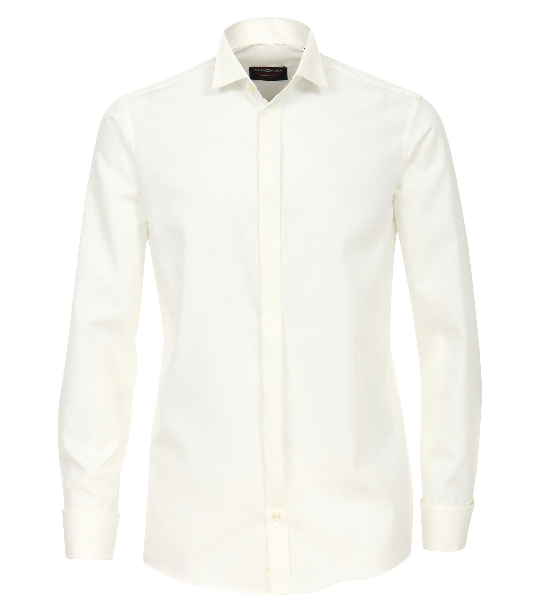 Ein Businesshemd im uni Muster in der Farbe Champagner