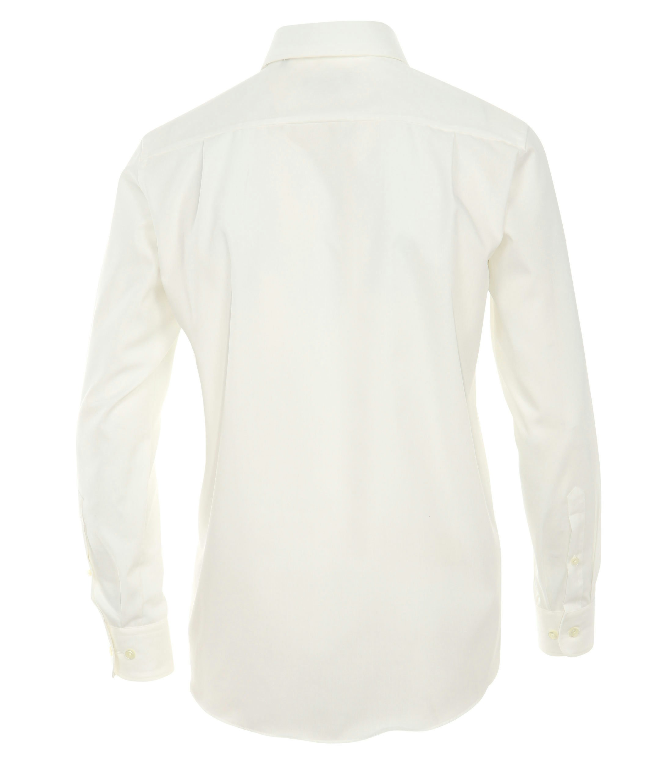 Das Model trägt ein Businesshemd im uni Muster in der Farbe Champagner