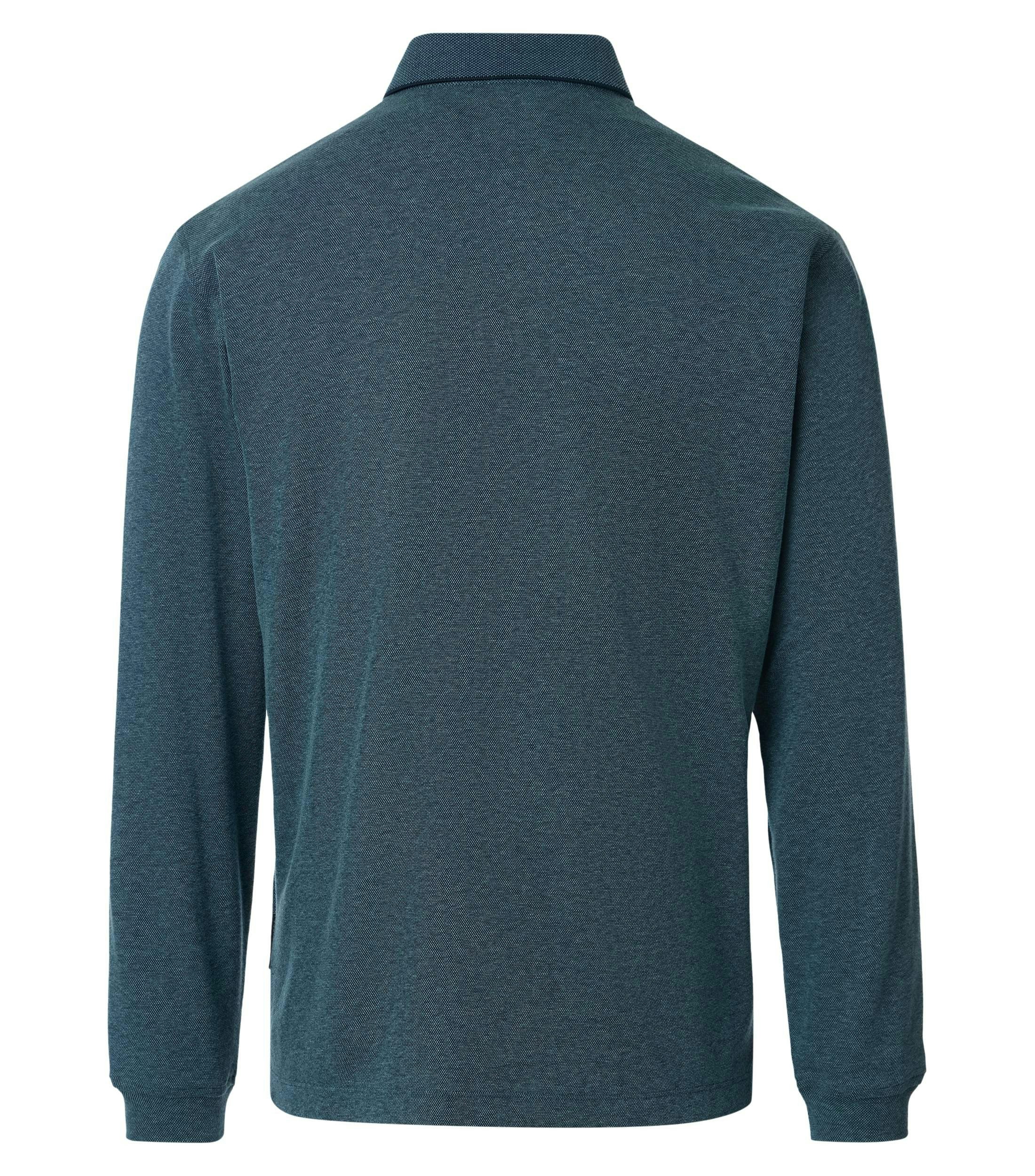 Polo-Shirt im unifarbenen Design in der Farbe Petrol