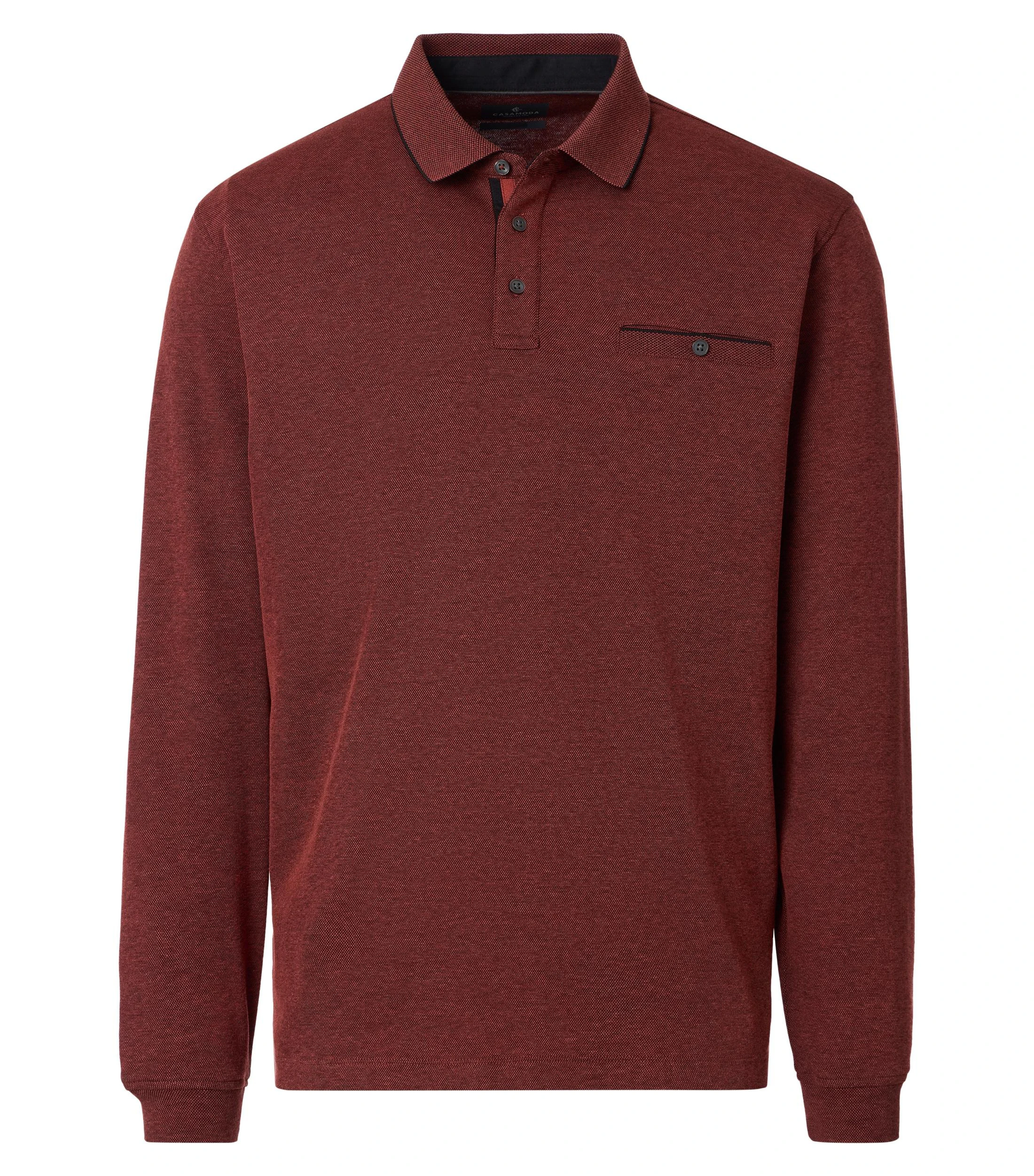 Polo-Shirt im unifarbenen Design in der Farbe Blutorange