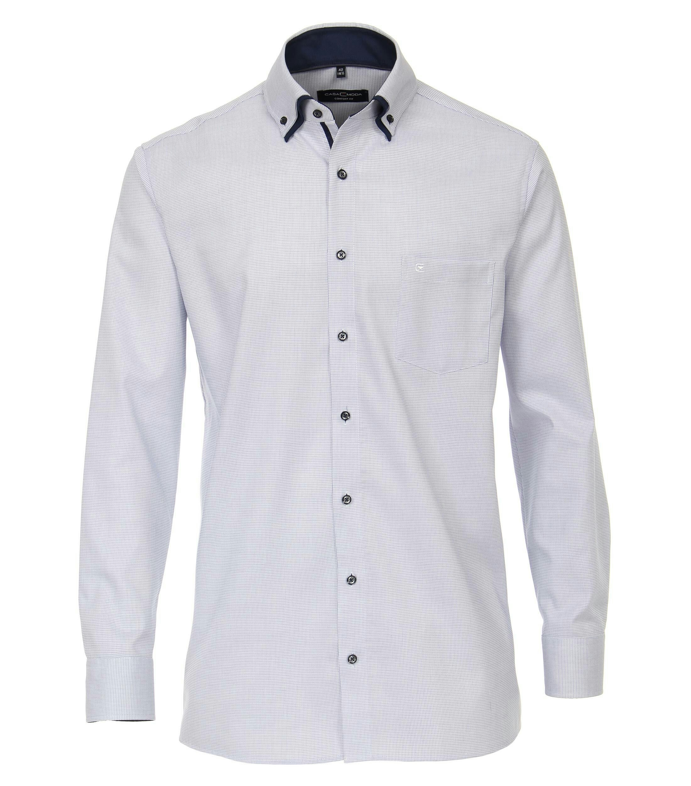 Ein Businesshemd im uni Muster in der Farbe Mittelblau