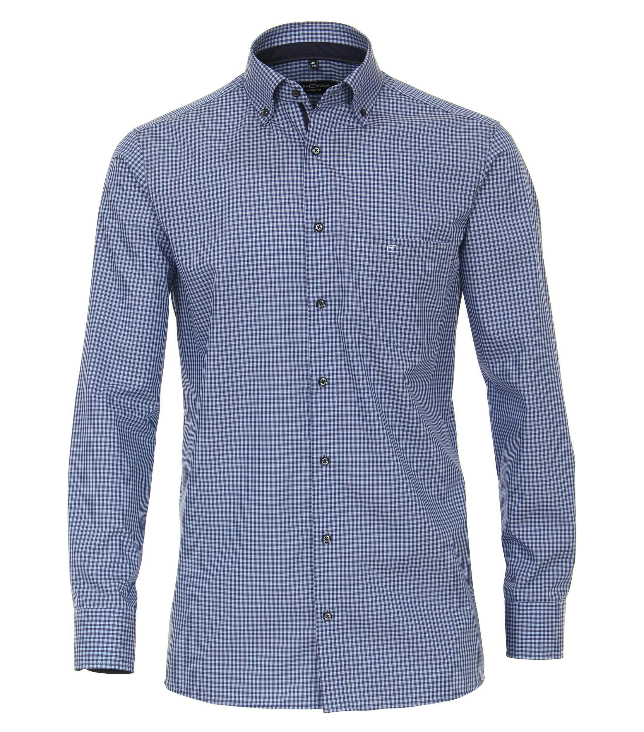 Ein Businesshemd im kariert Muster in der Farbe Hellblau