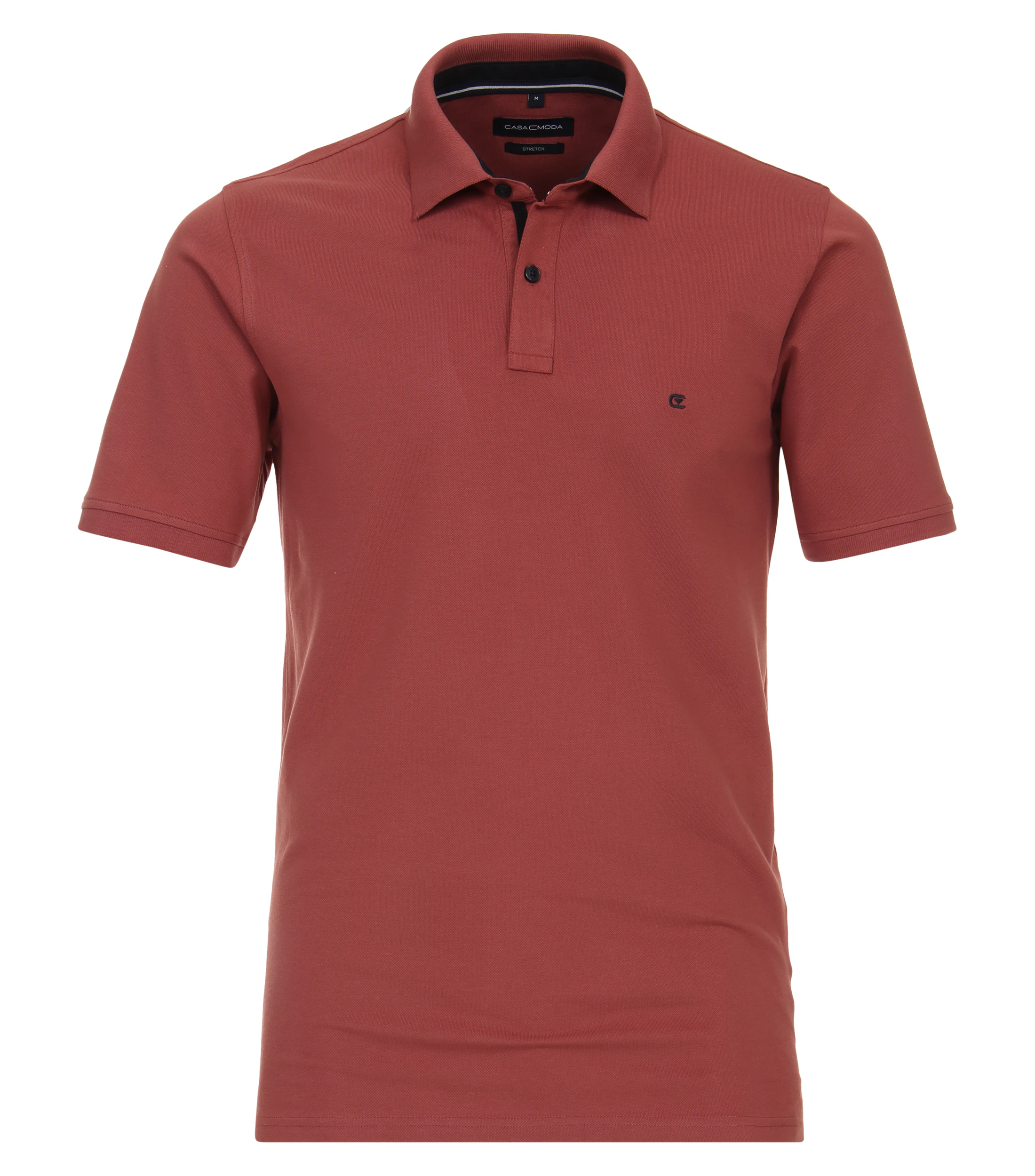 Polo-Shirt im unifarbenen Design in der Farbe Mittelrot