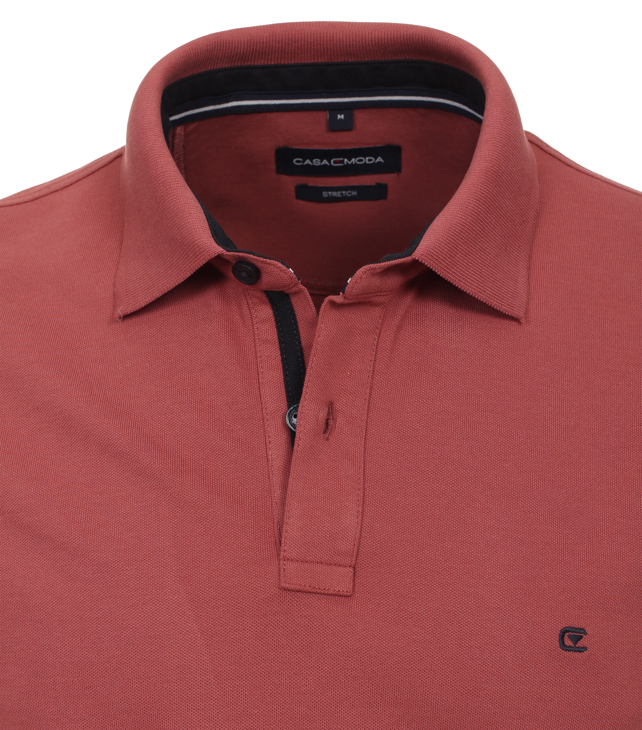 Polo-Shirt im unifarbenen Design in der Farbe Mittelrot