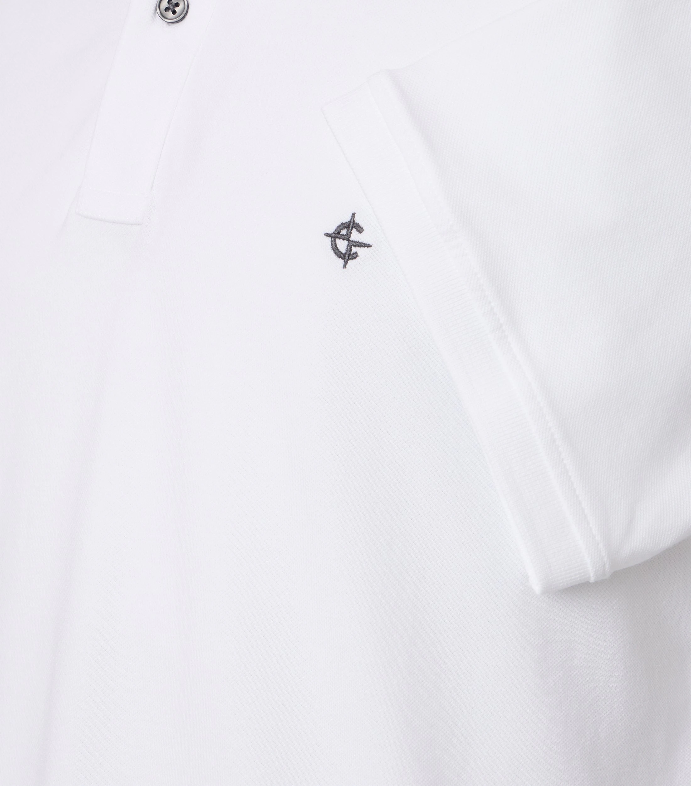 Polo-Shirt im unifarbenen Design in der Farbe Weiß