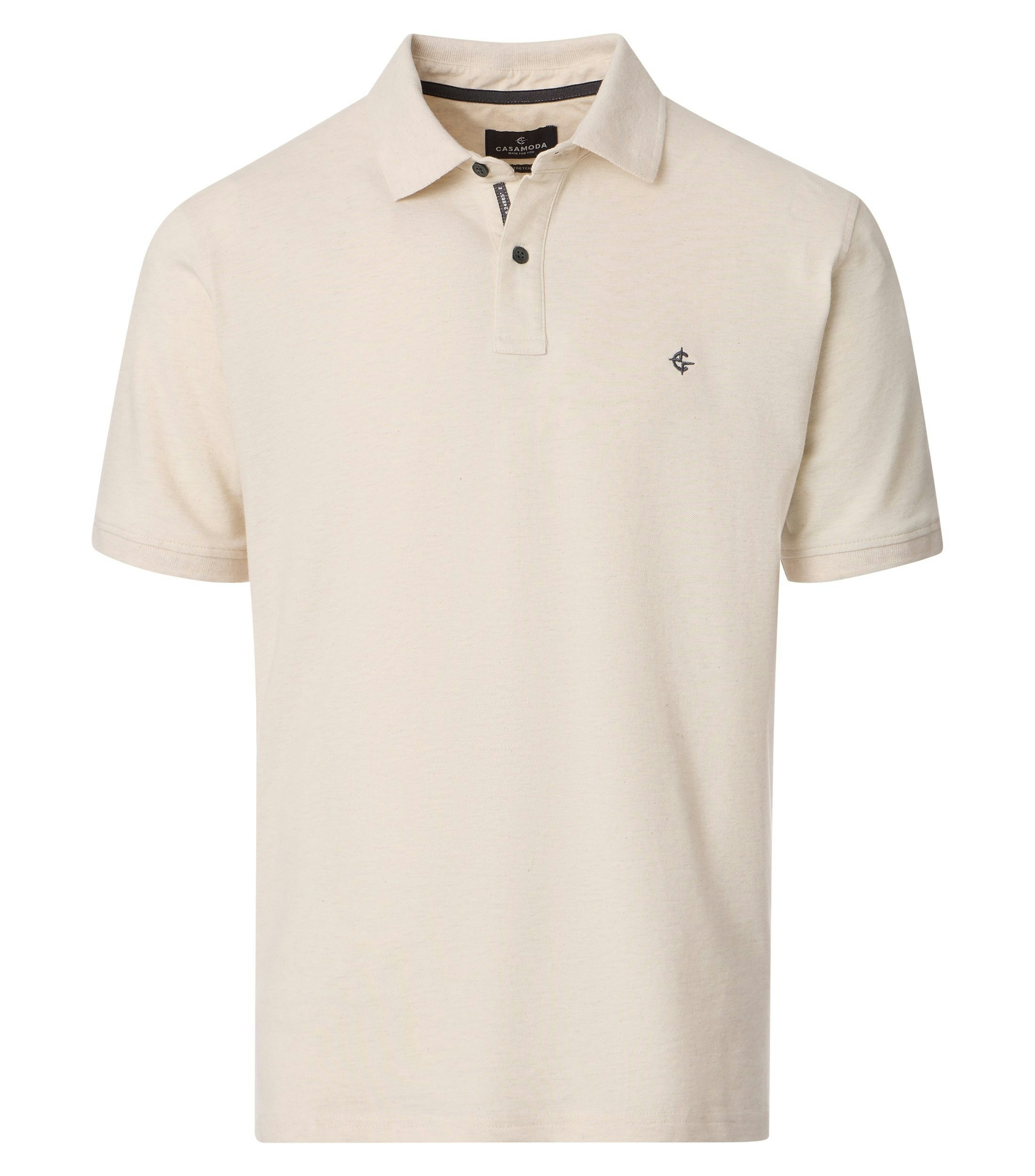 Ein Polo-Shirt im uni Muster in der Farbe Ivory