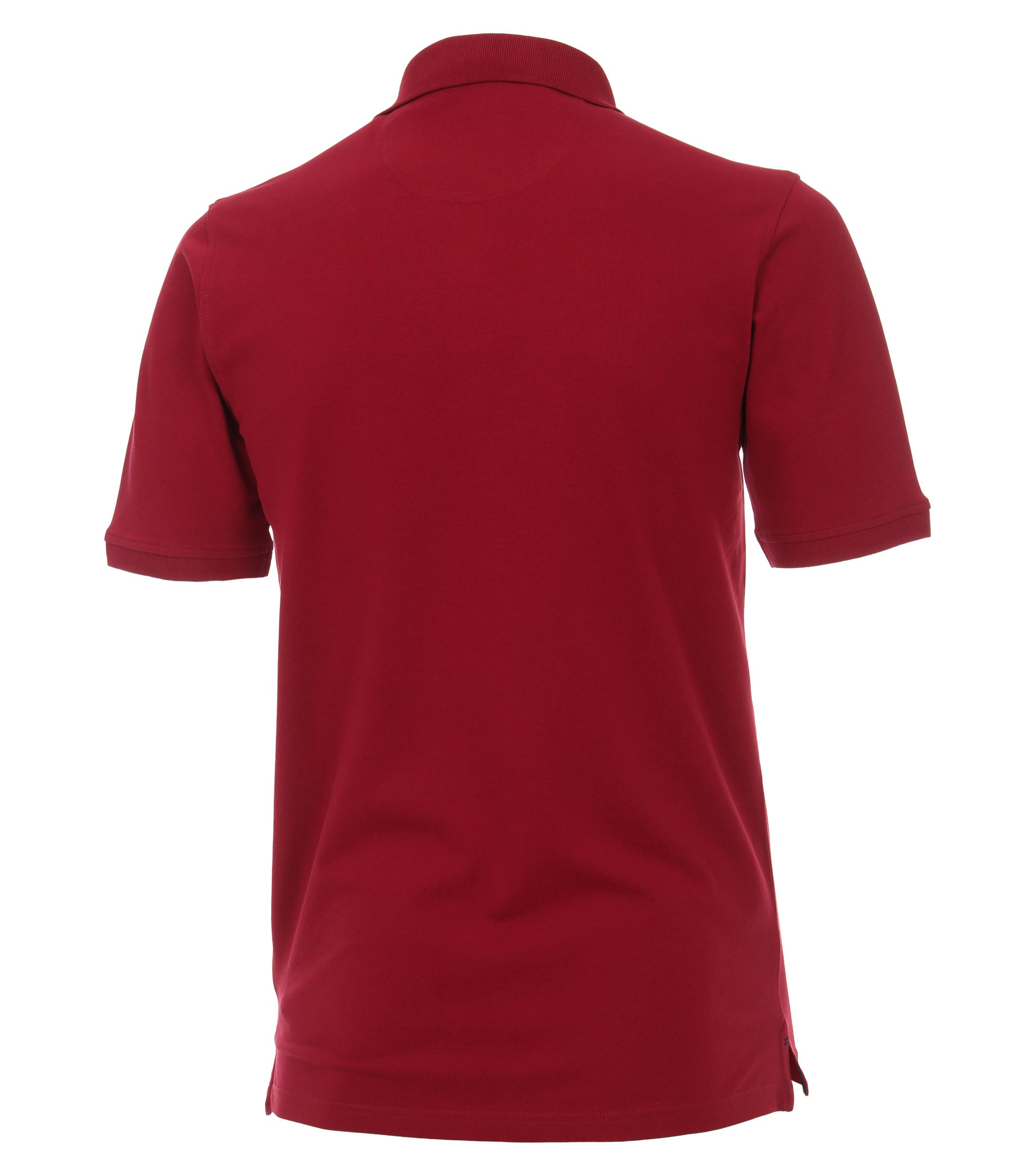 Polo-Shirt im unifarbenen Design in der Farbe Beere