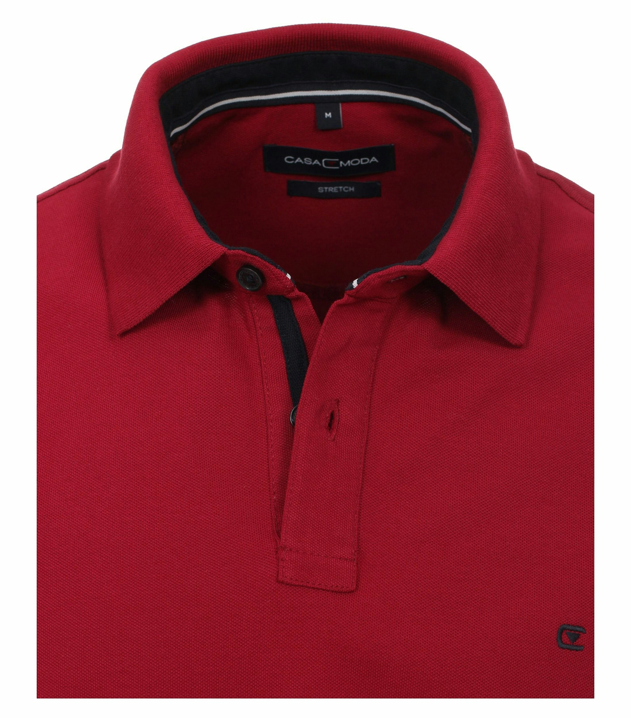 Polo-Shirt im unifarbenen Design in der Farbe Beere