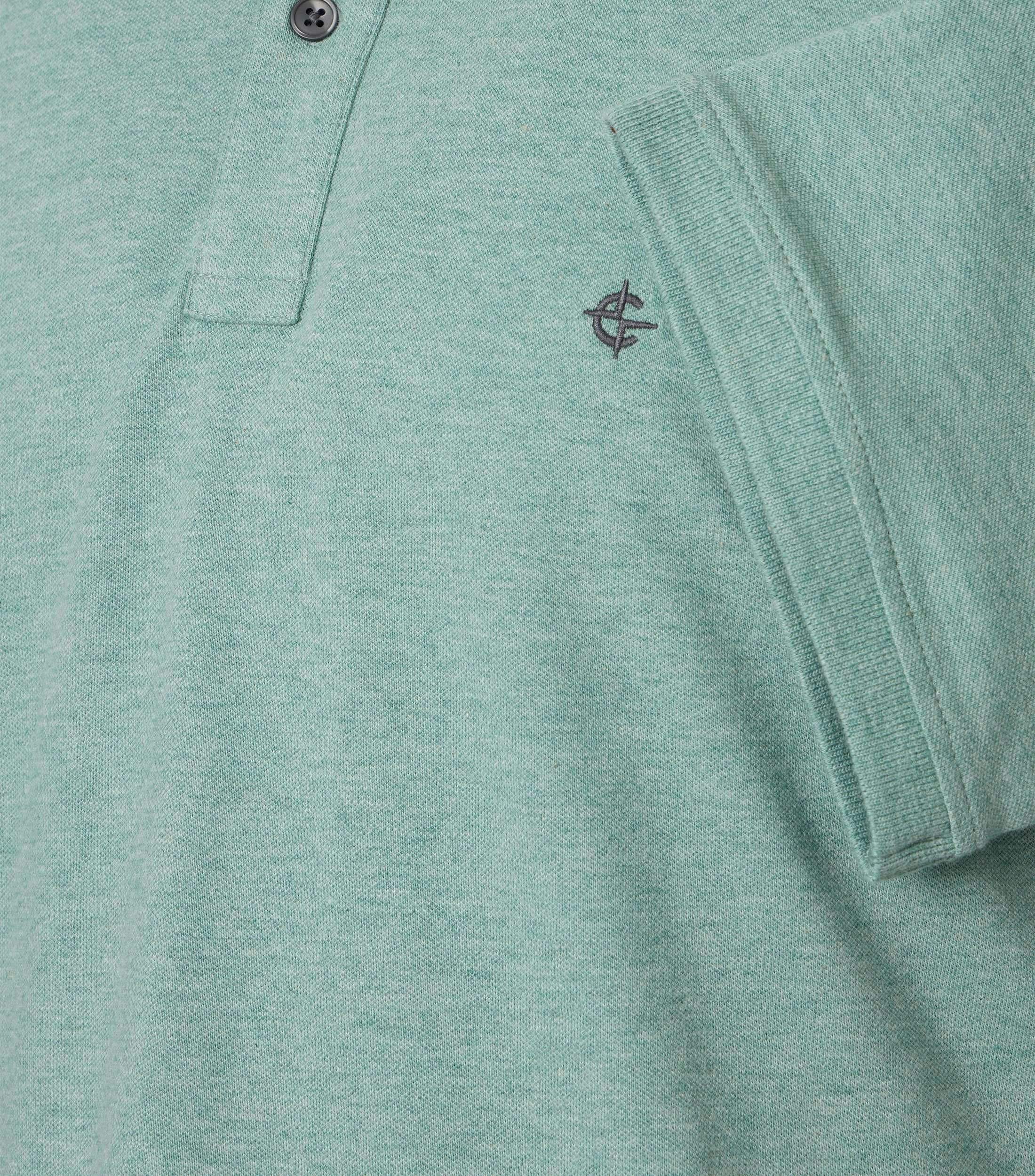 Ein Polo-Shirt im uni Muster in der Farbe Mint