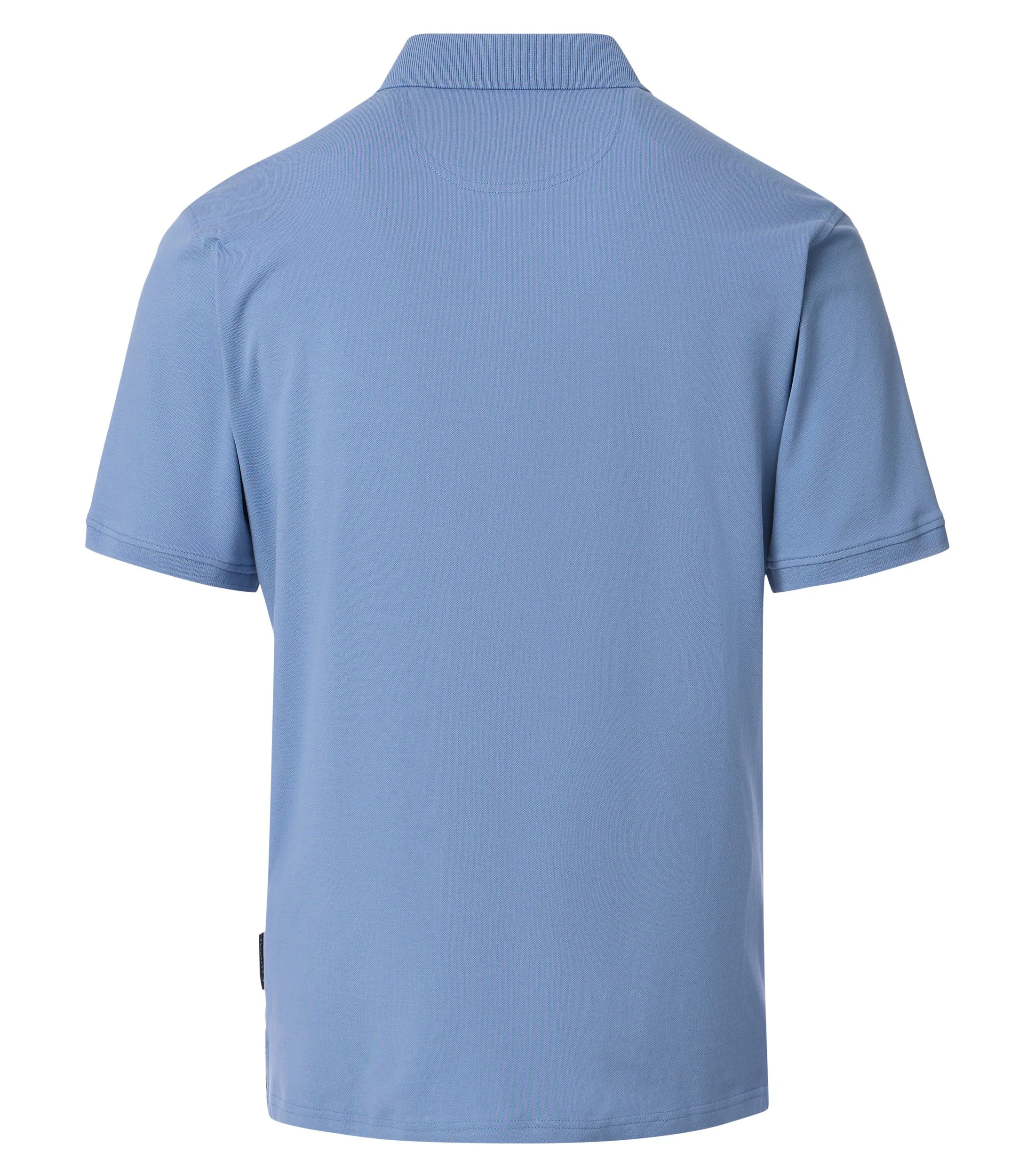 Polo-Shirt im unifarbenen Design in der Farbe Hellblau(161)