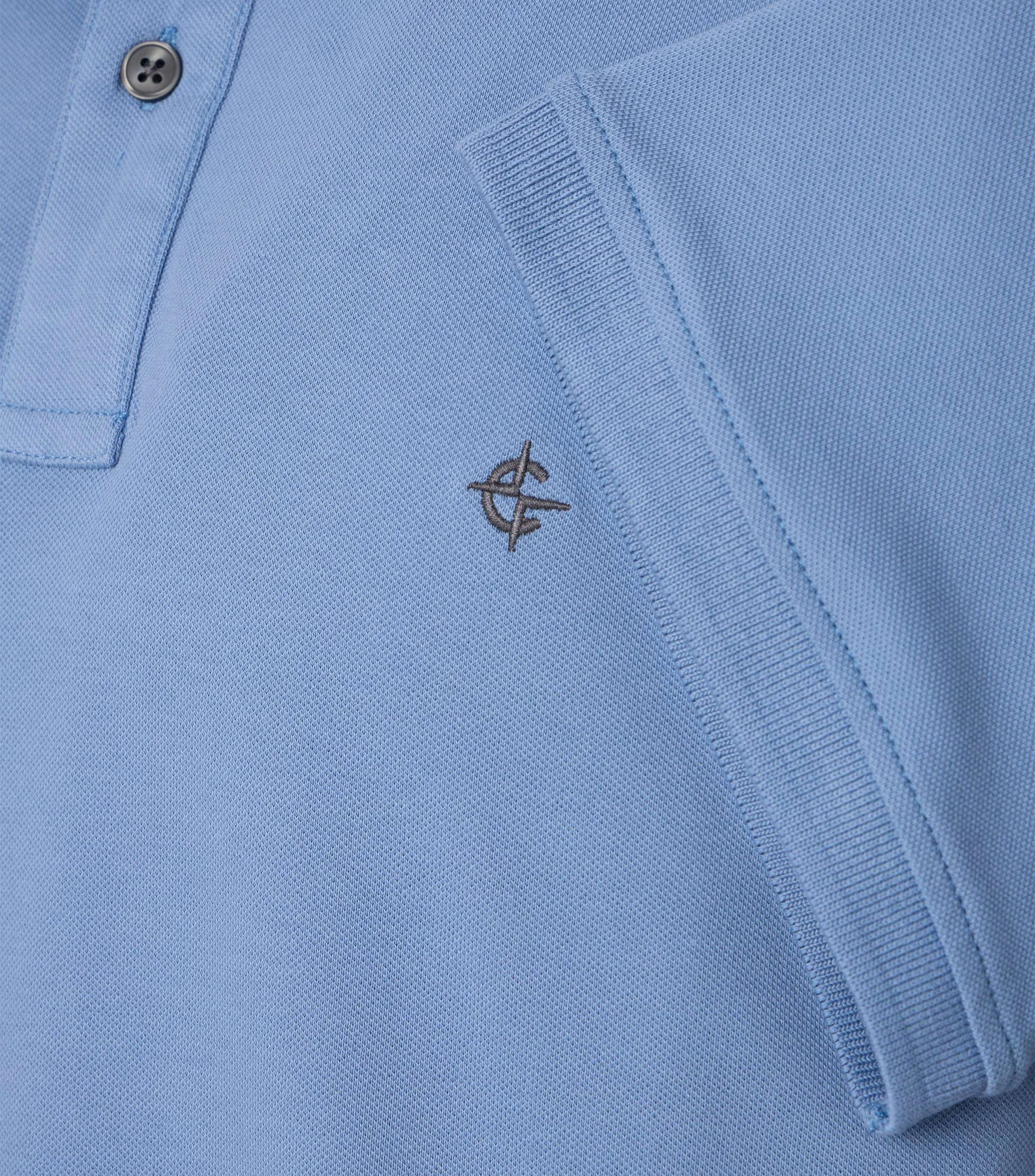 Polo-Shirt im unifarbenen Design in der Farbe Hellblau(161)