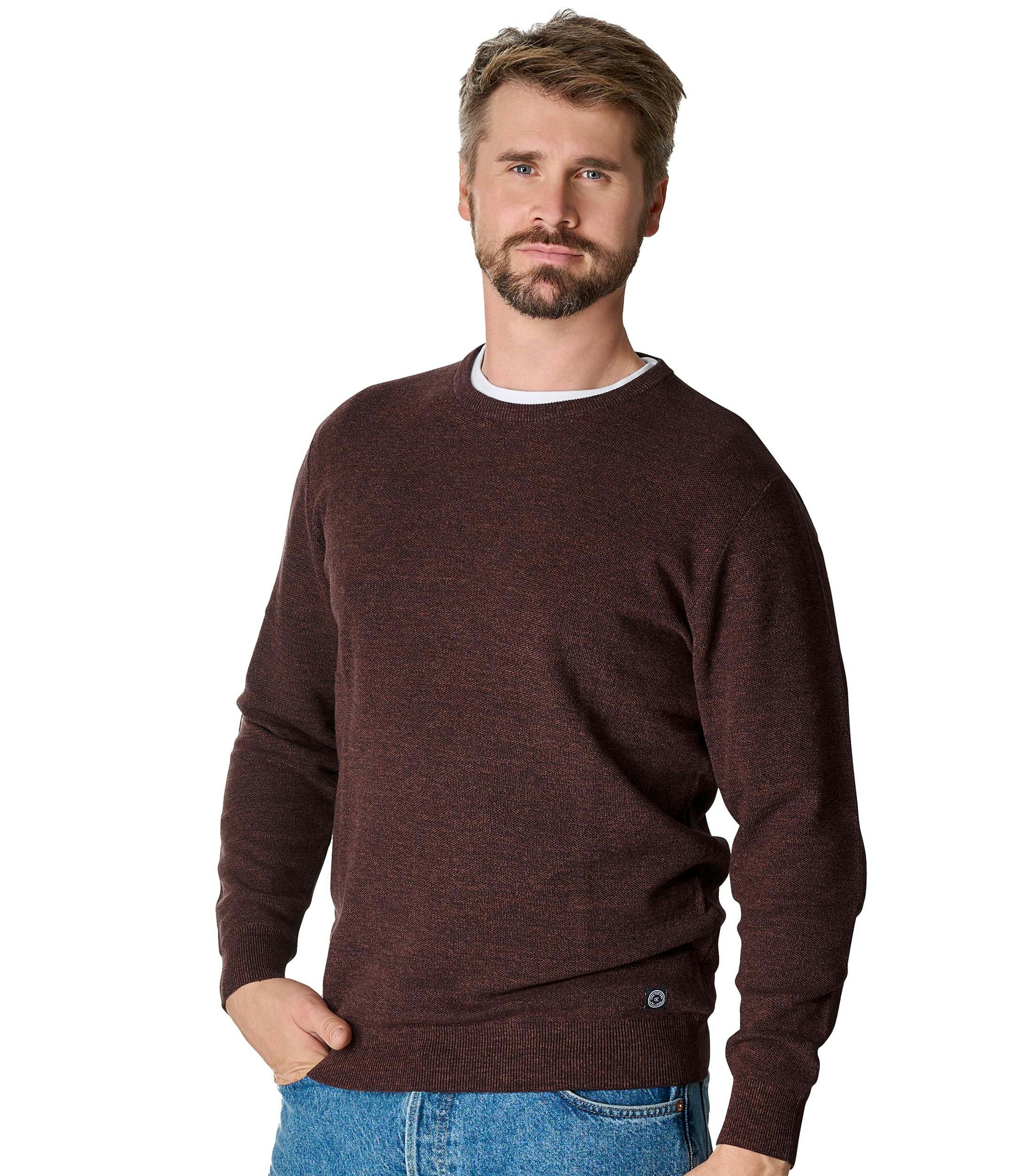 Pullover im unifarbenen Design in der Farbe Dunkelorange