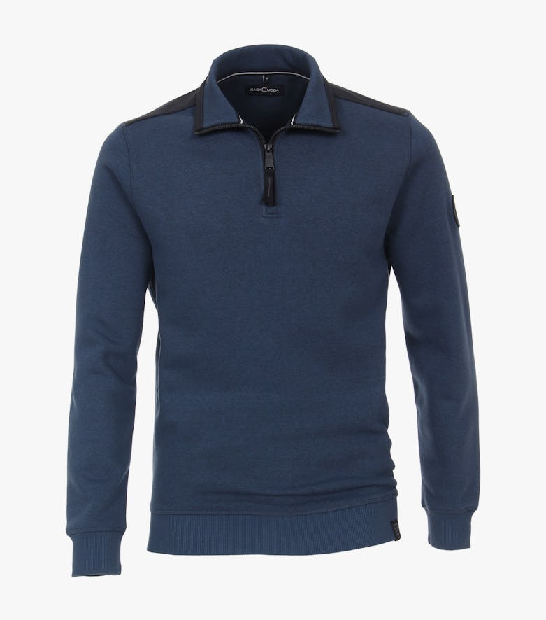 Sweatshirt in dunkles Mittelblau - CASAMODA