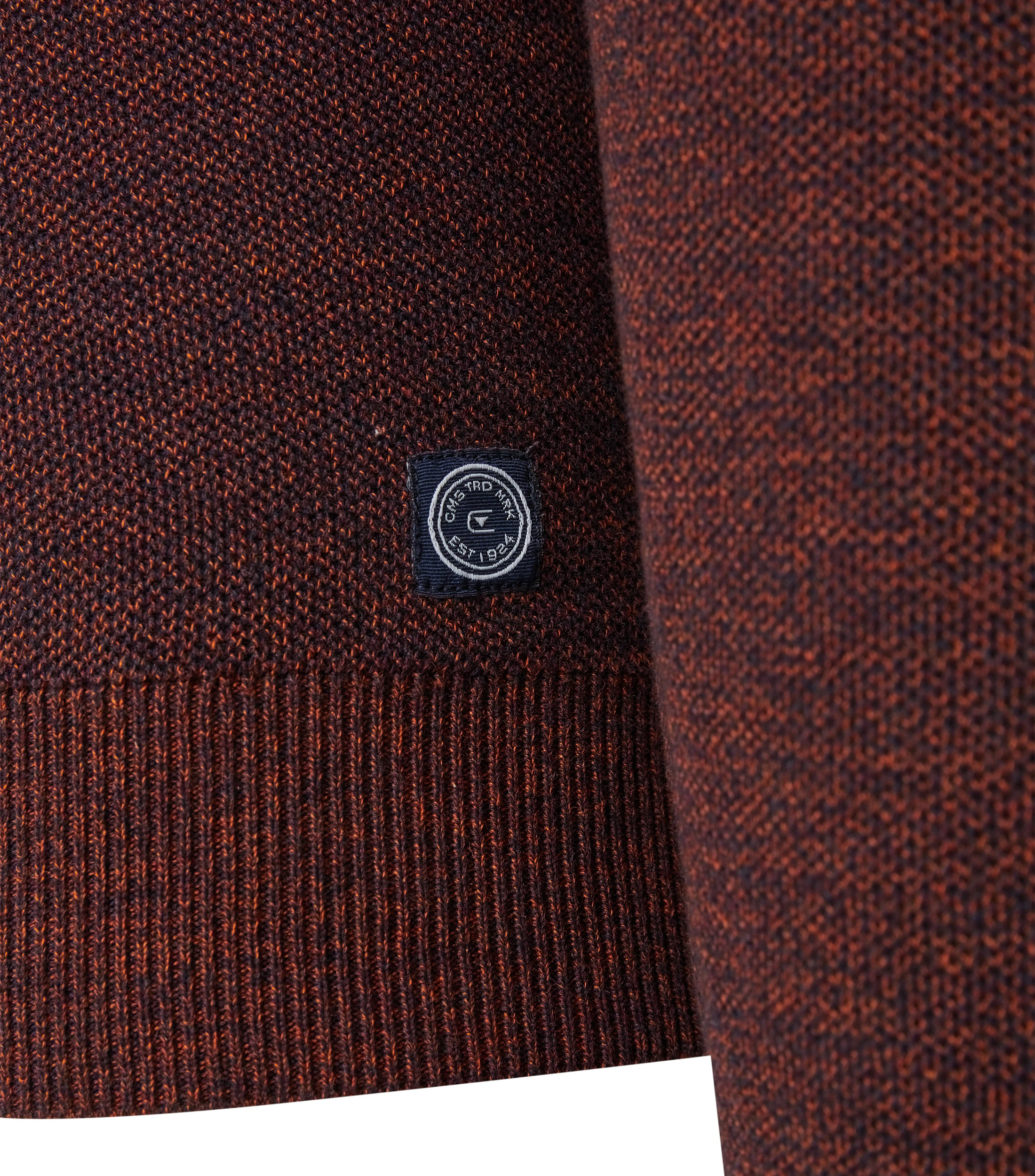Troyer im unifarbenen Design in der Farbe Dunkelorange