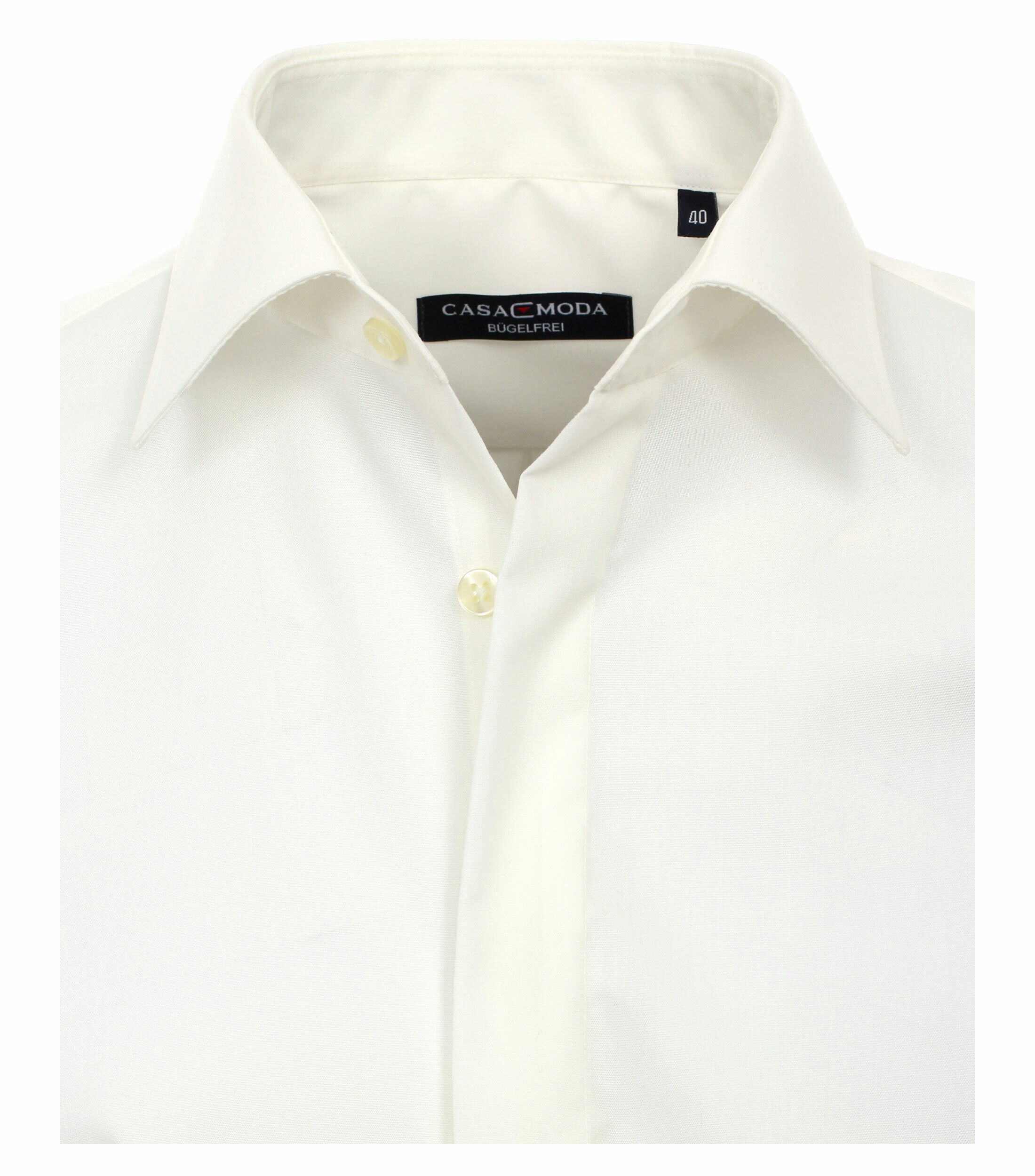 Ein Businesshemd im uni Muster in der Farbe Champagner