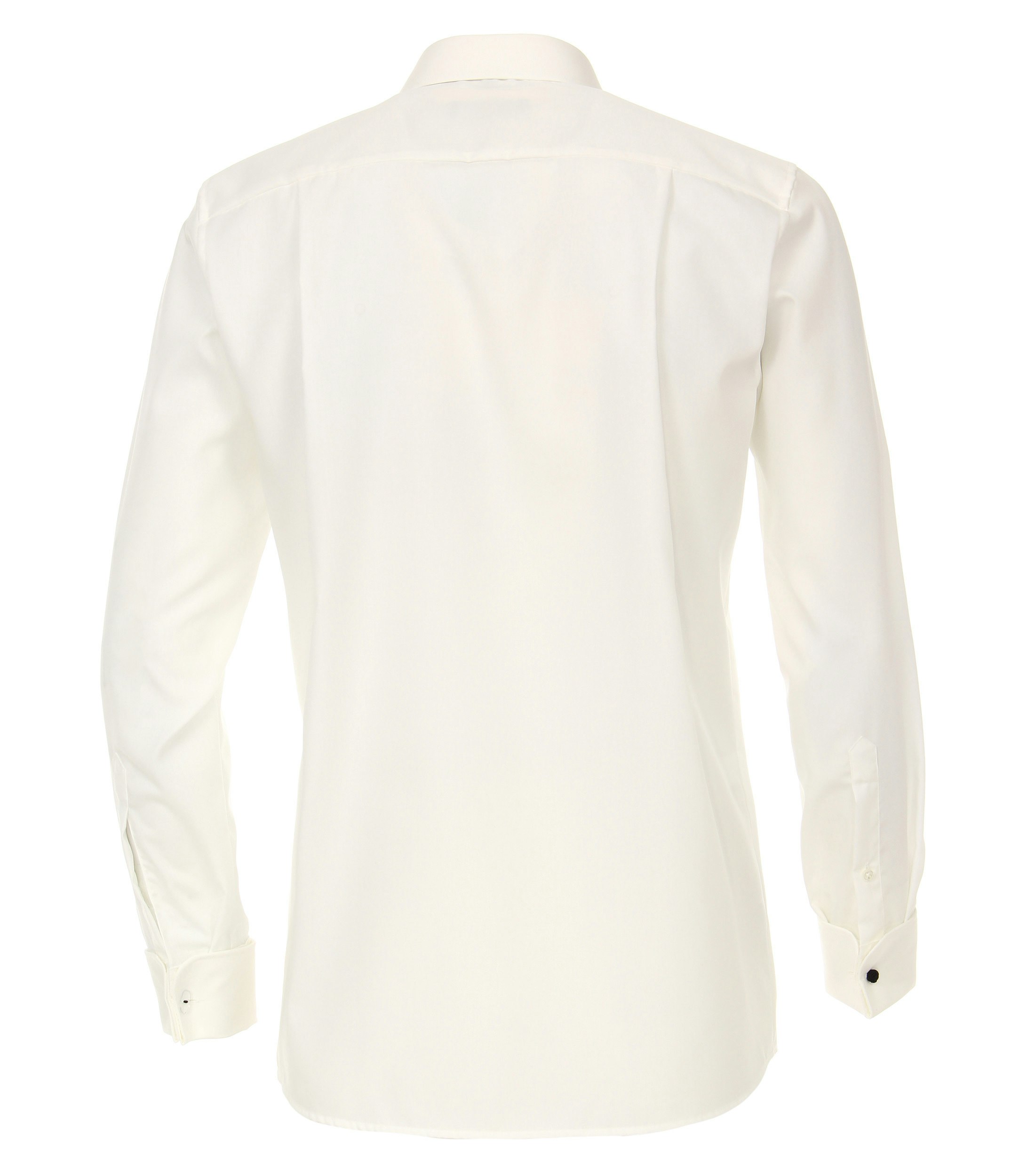 Ein Businesshemd im uni Muster in der Farbe Weißbeige