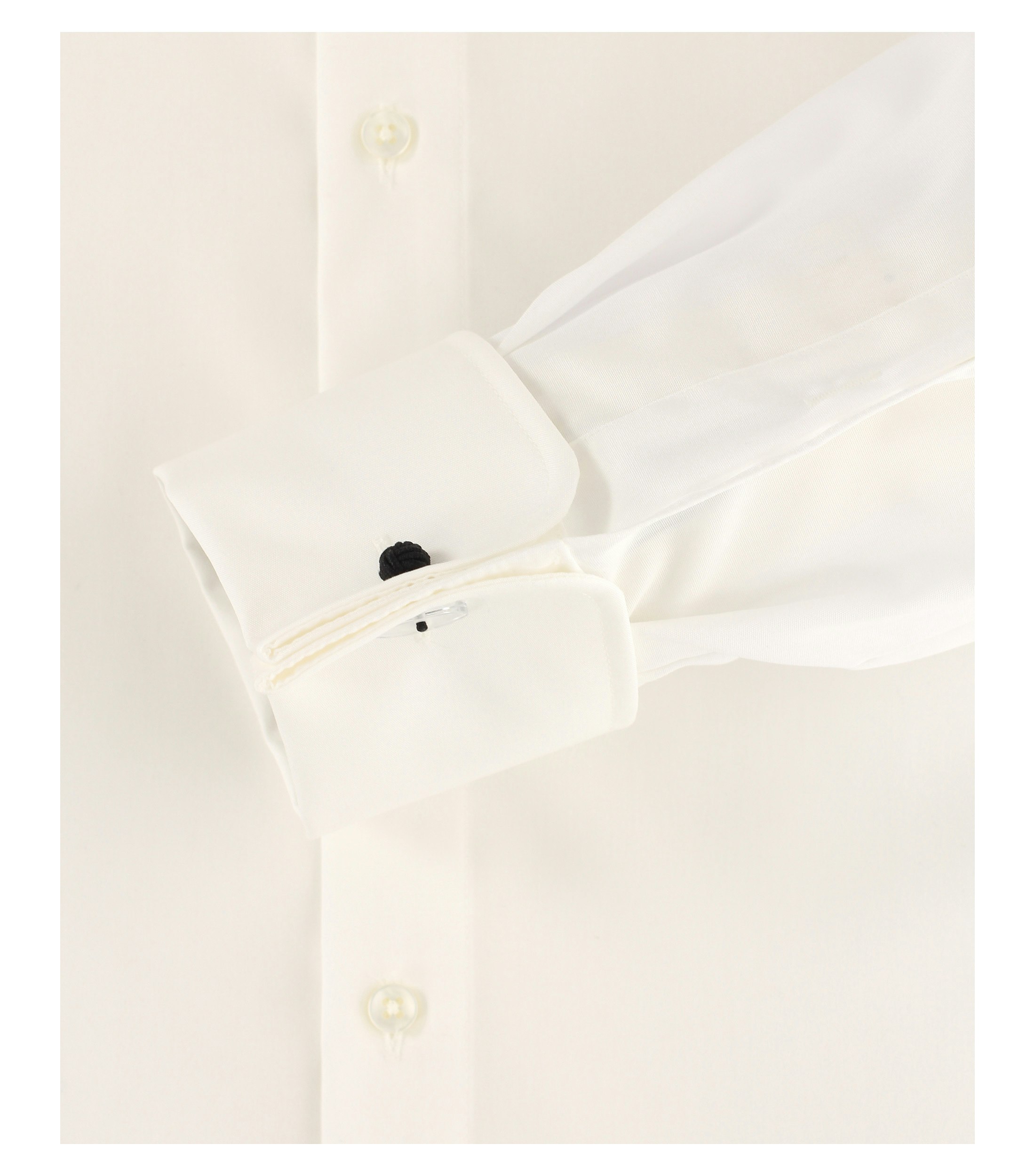 Ein Businesshemd im uni Muster in der Farbe Weißbeige