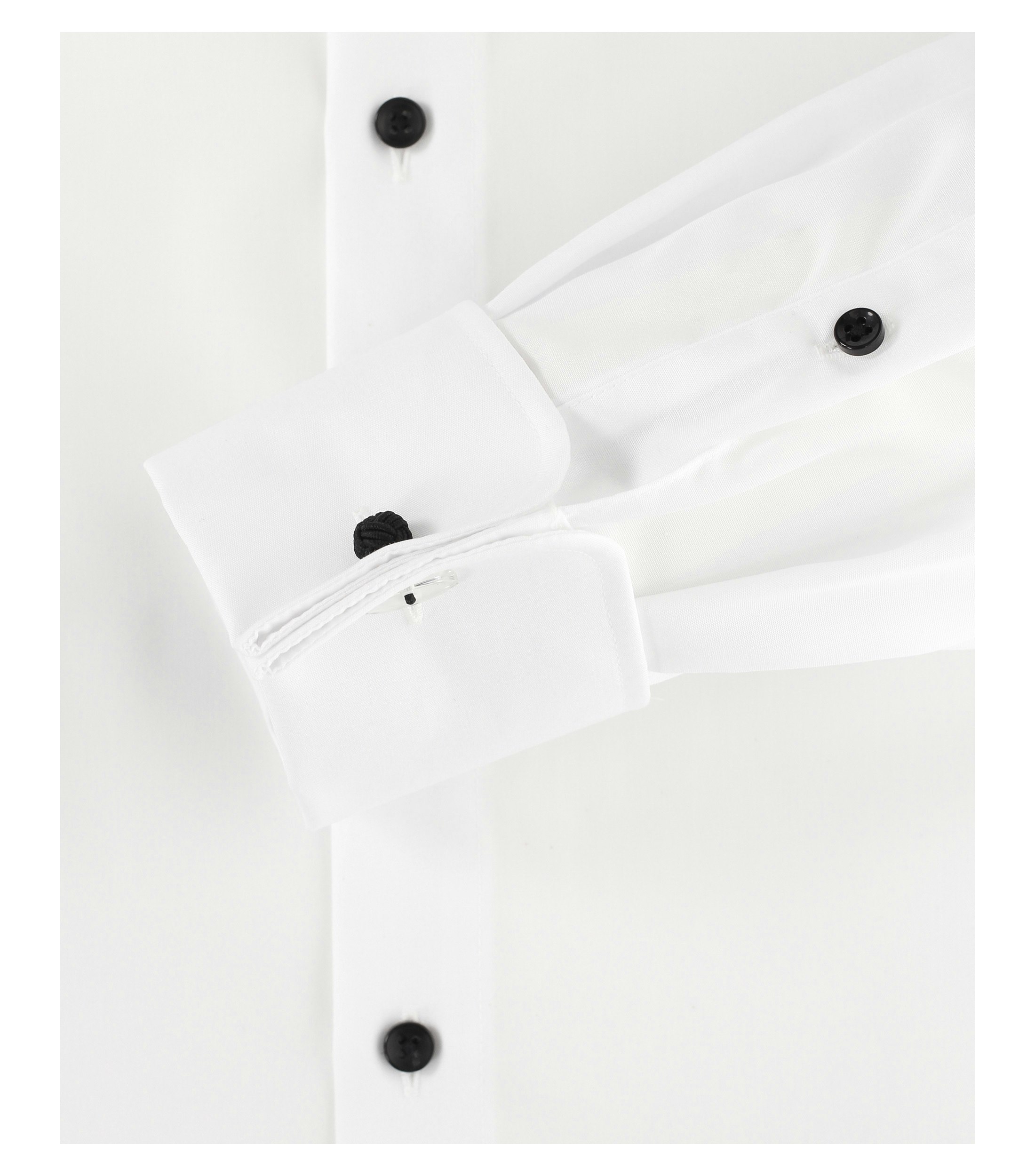 Ein Businesshemd im uni Muster in der Farbe Schneeweiß