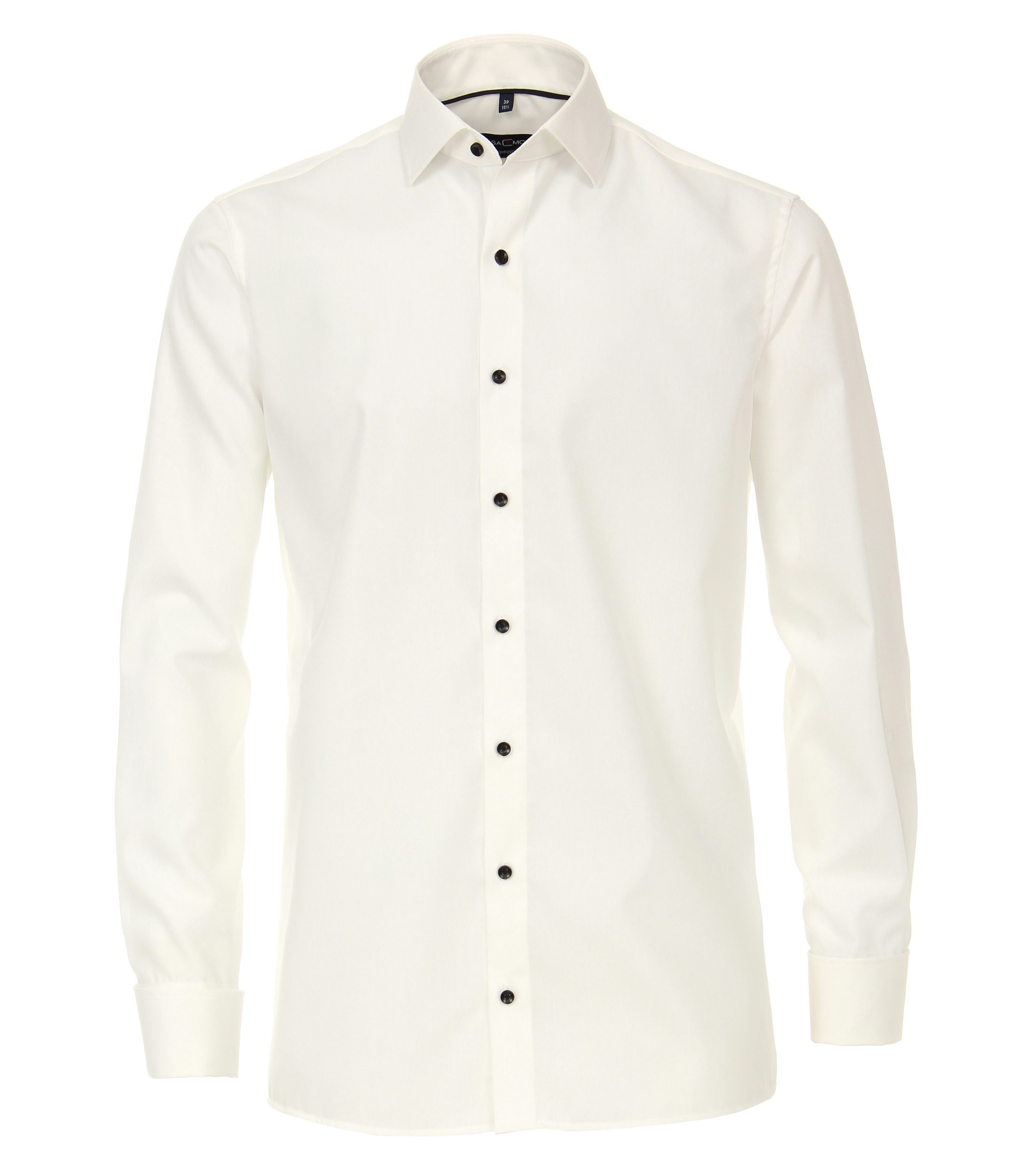 Ein Businesshemd im uni Muster in der Farbe Ivory