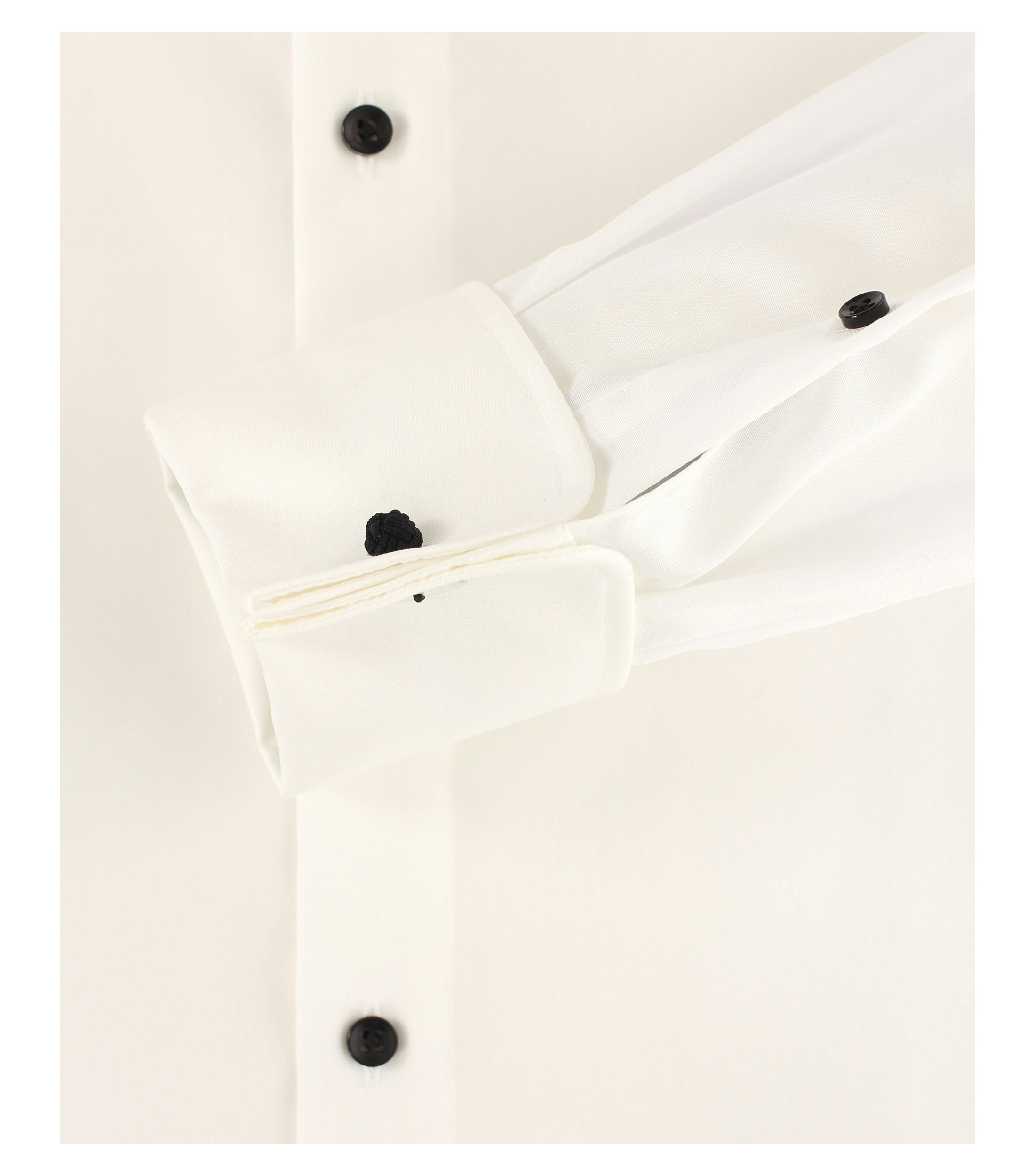 Ein Businesshemd im uni Muster in der Farbe Ivory