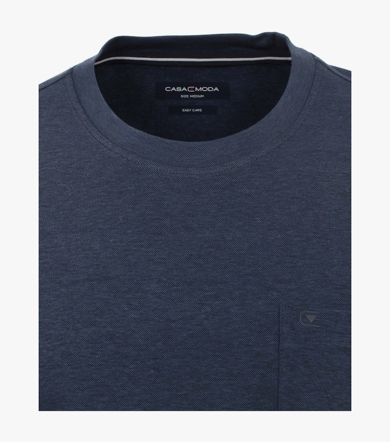 T-Shirt in graues Dunkelblau - CASAMODA