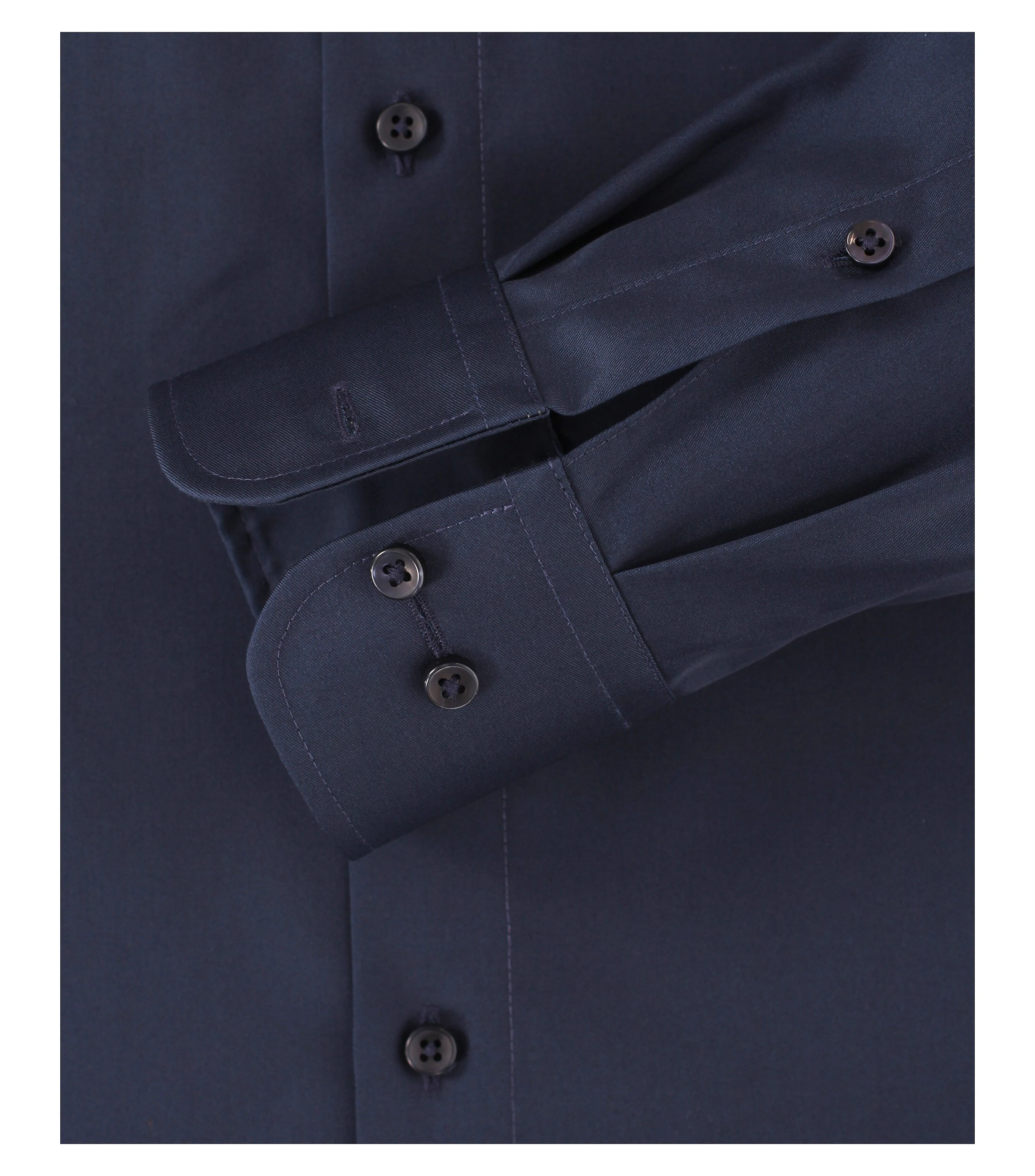 Businesshemd im unifarbenen Design in der Farbe graues Dunkelblau