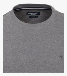 T-Shirt Langarm in graues Mittelblau - CASAMODA