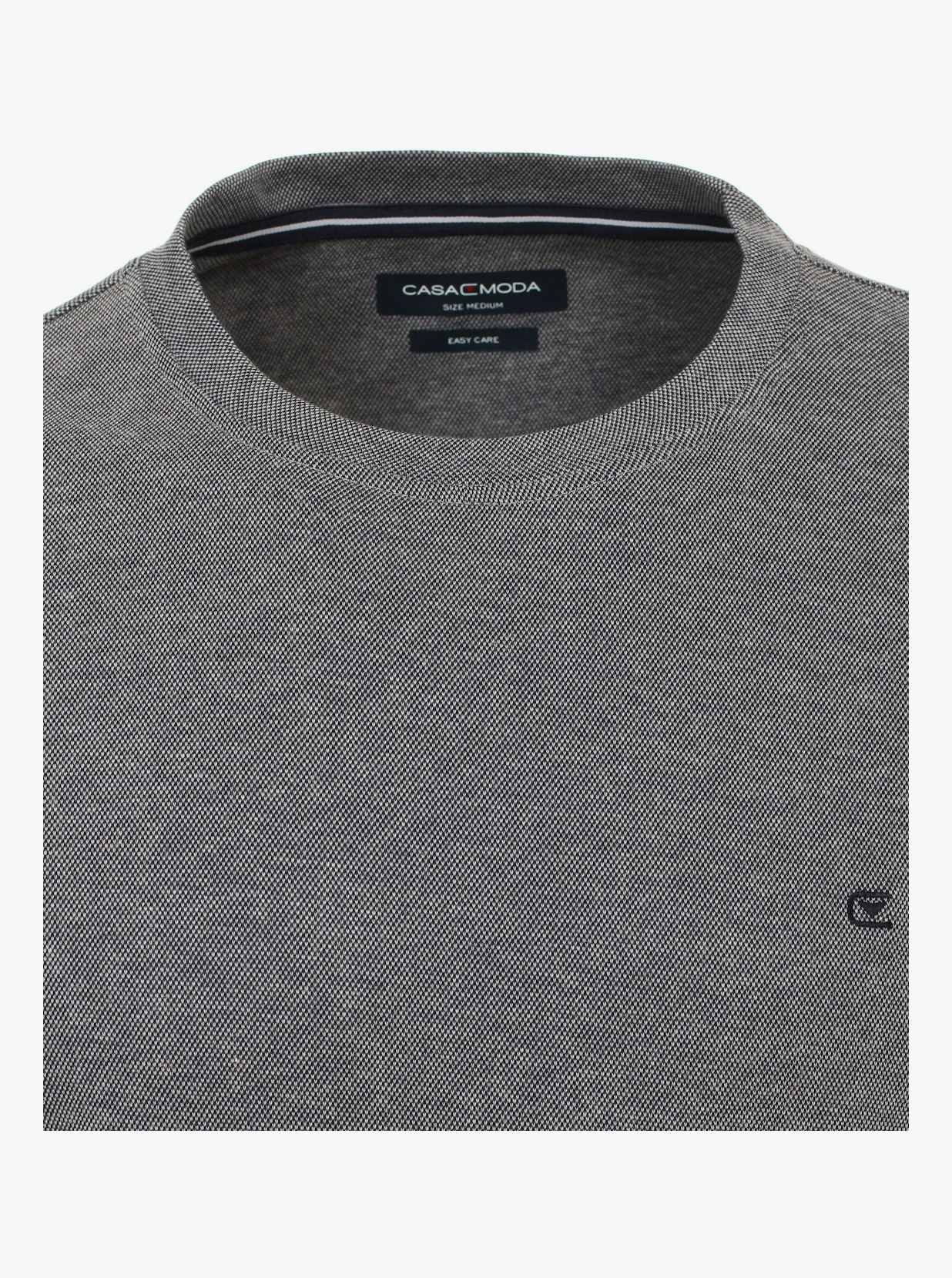 T-Shirt Langarm in graues Mittelblau - CASAMODA