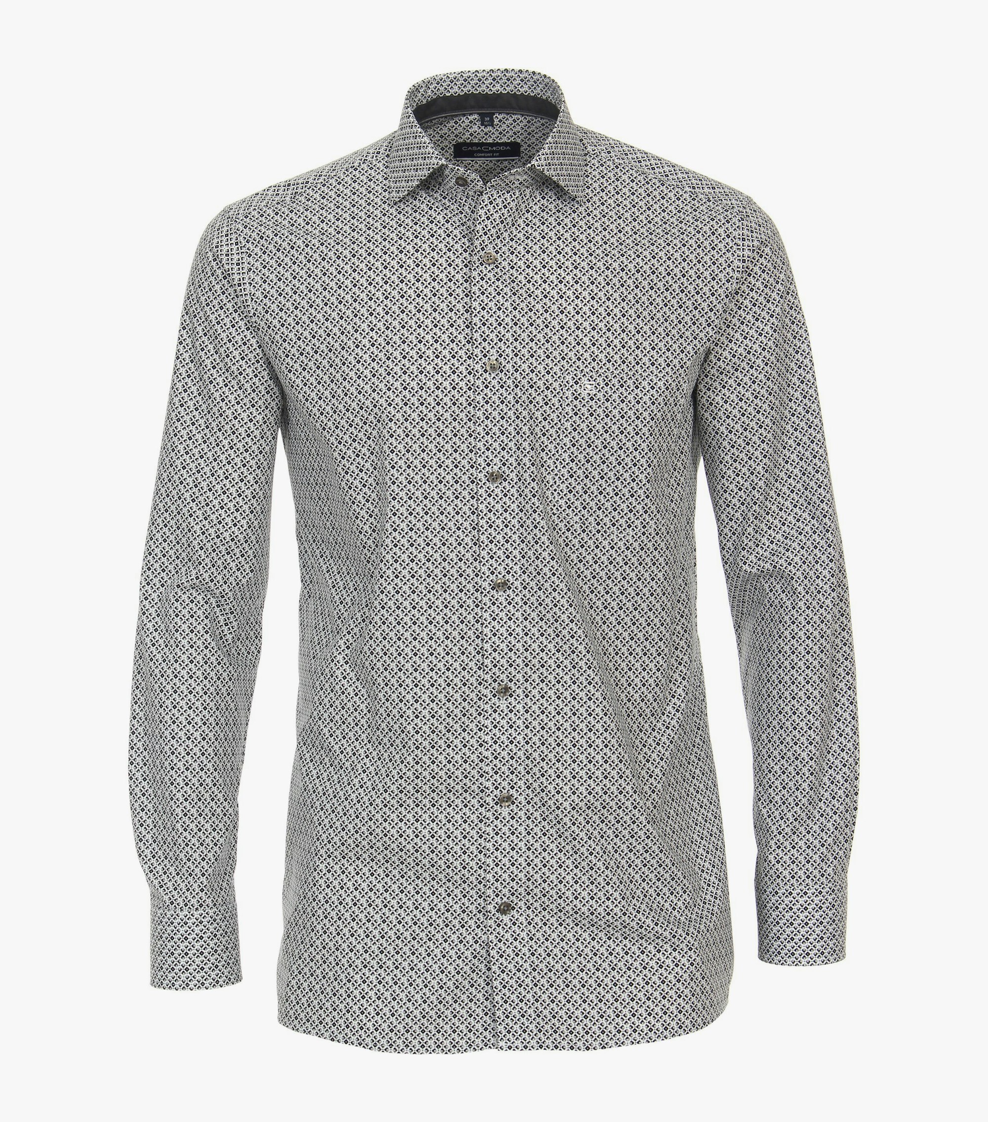 Ein Businesshemd im Print Muster in der Farbe Grau
