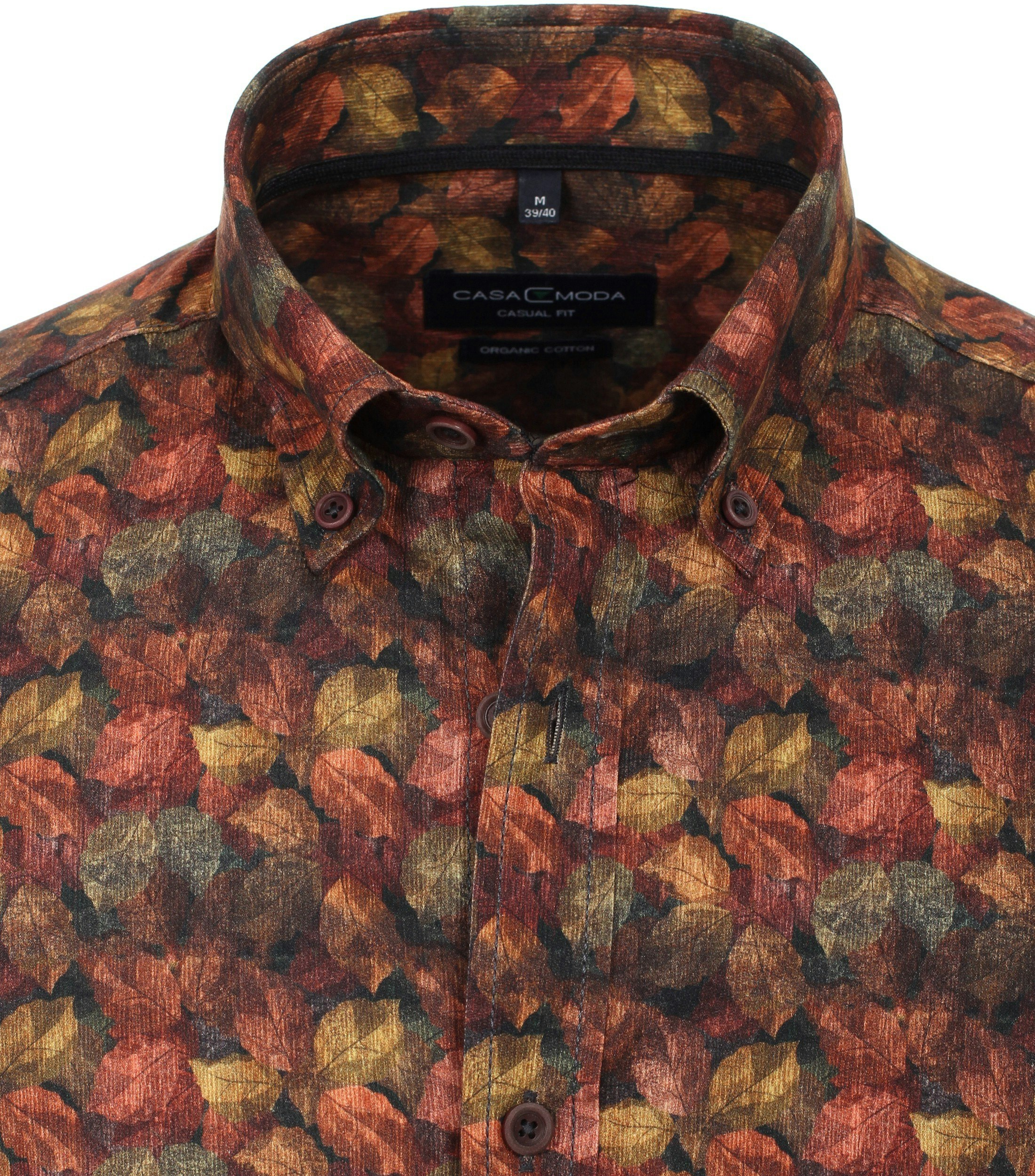 Ein Freizeithemd im Print Muster in der Farbe Dunkelorange