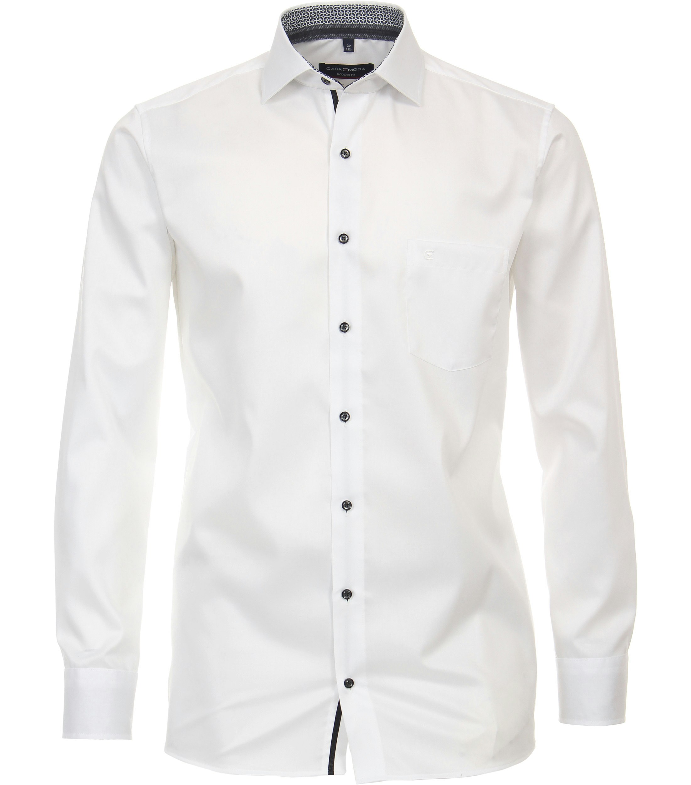 Ein Businesshemd im uni Muster in der Farbe Weiß