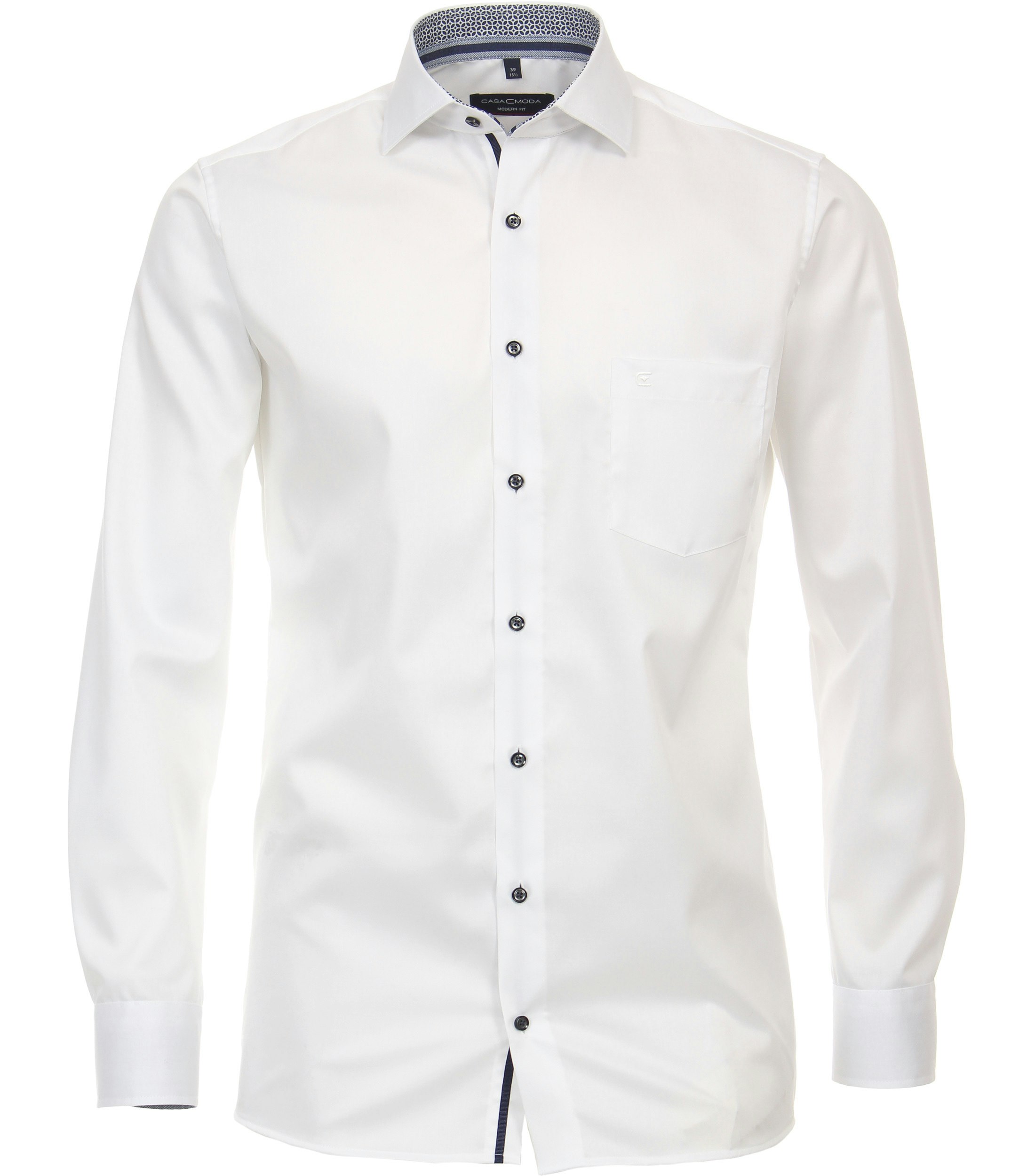 Ein Businesshemd im uni Muster in der Farbe Schneeweiß