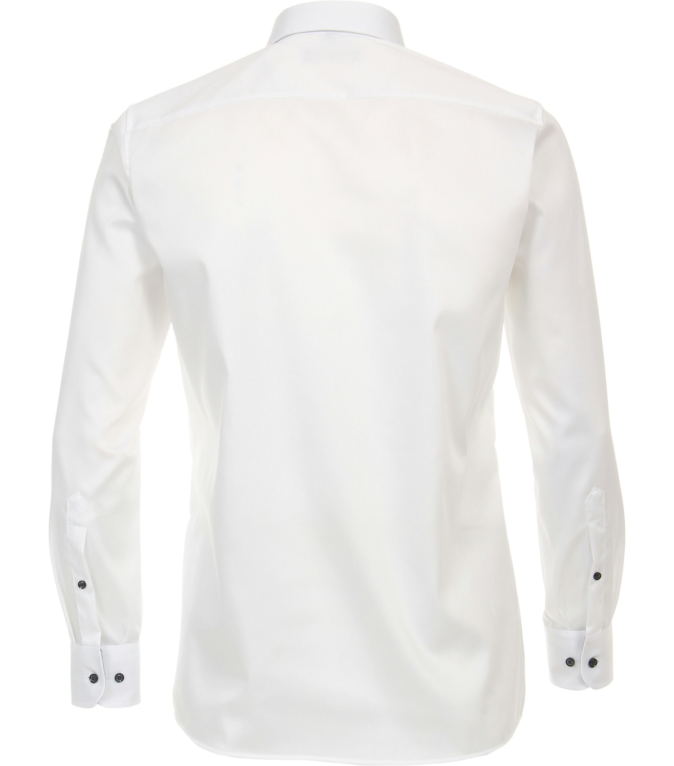 Ein Businesshemd im uni Muster in der Farbe Schneeweiß