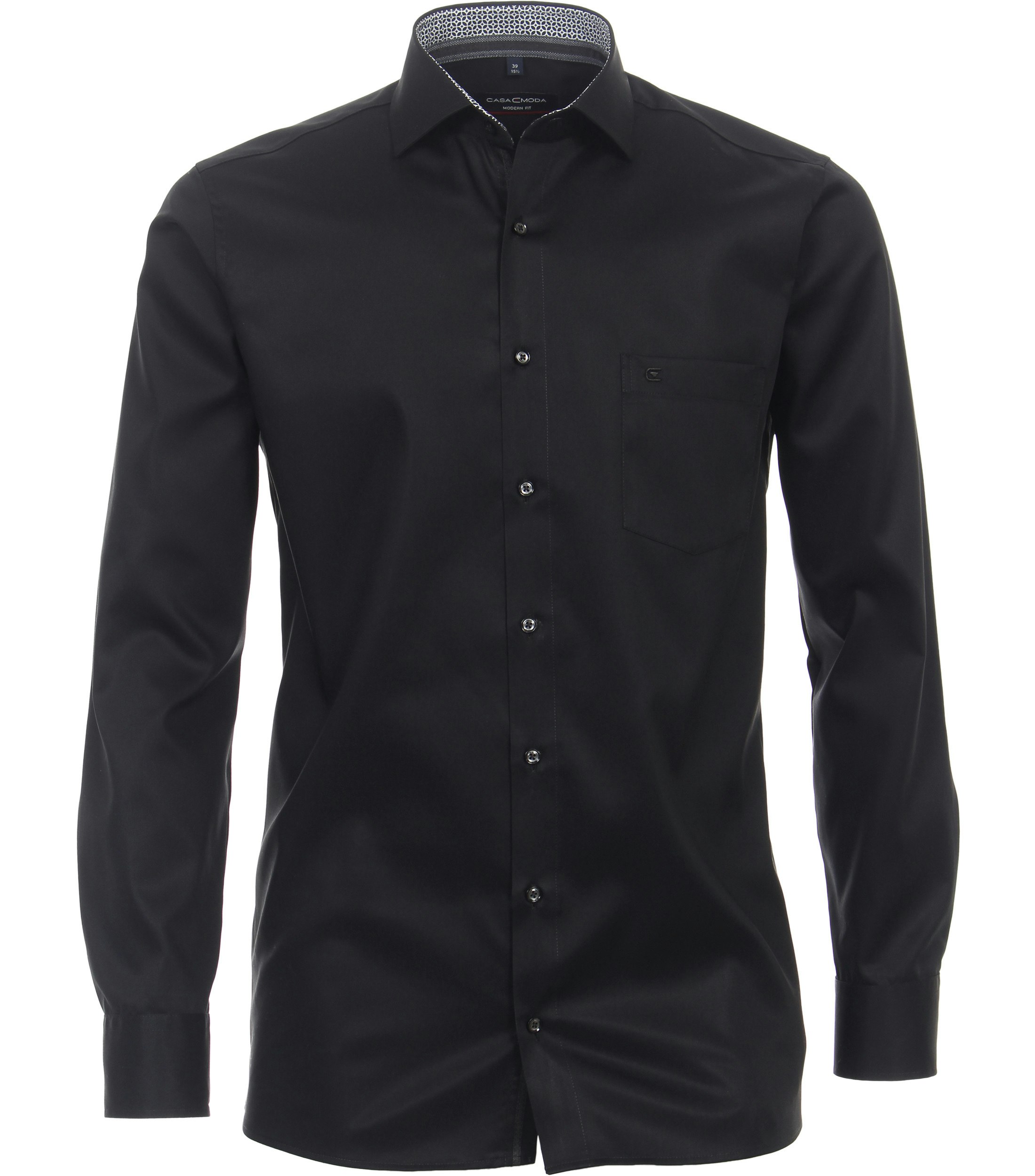 Ein Businesshemd im uni Muster in der Farbe Schwarz